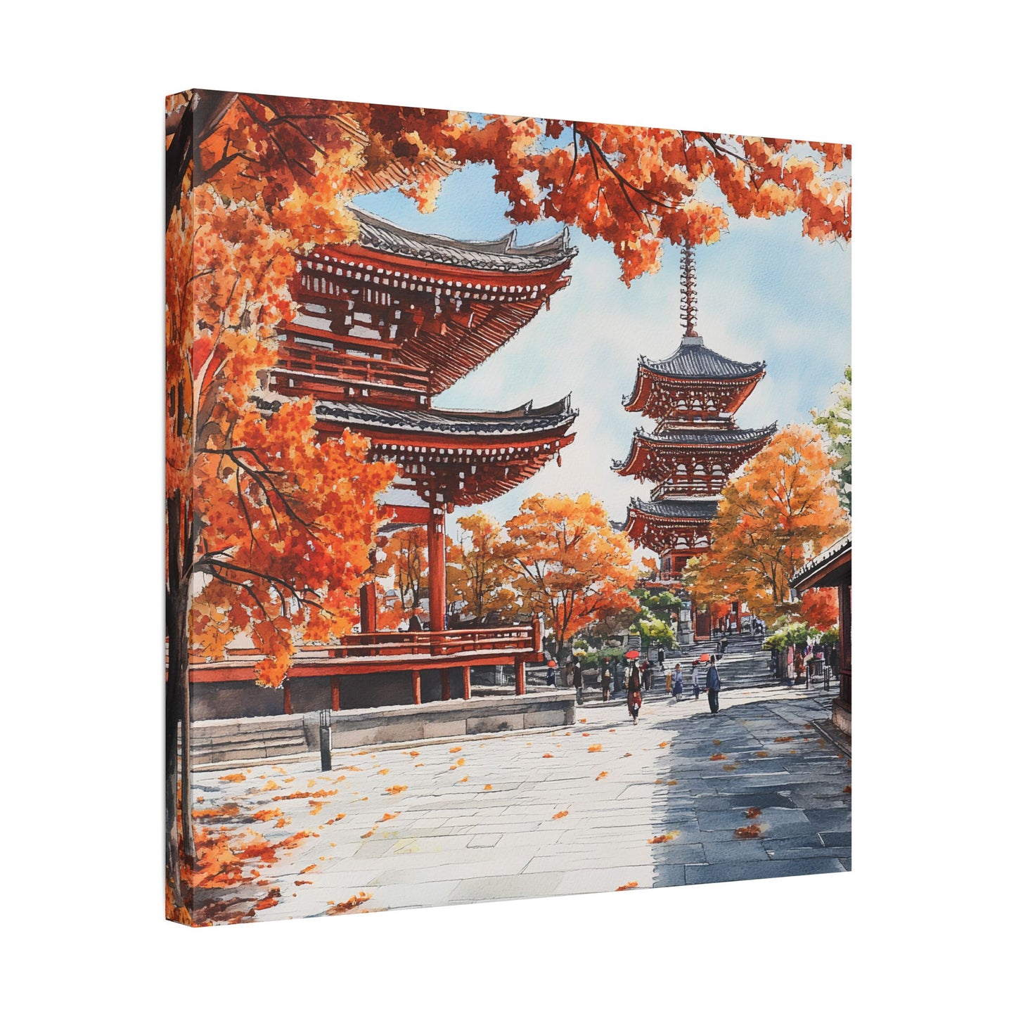 Asakusa Temple in Autumn Canvas