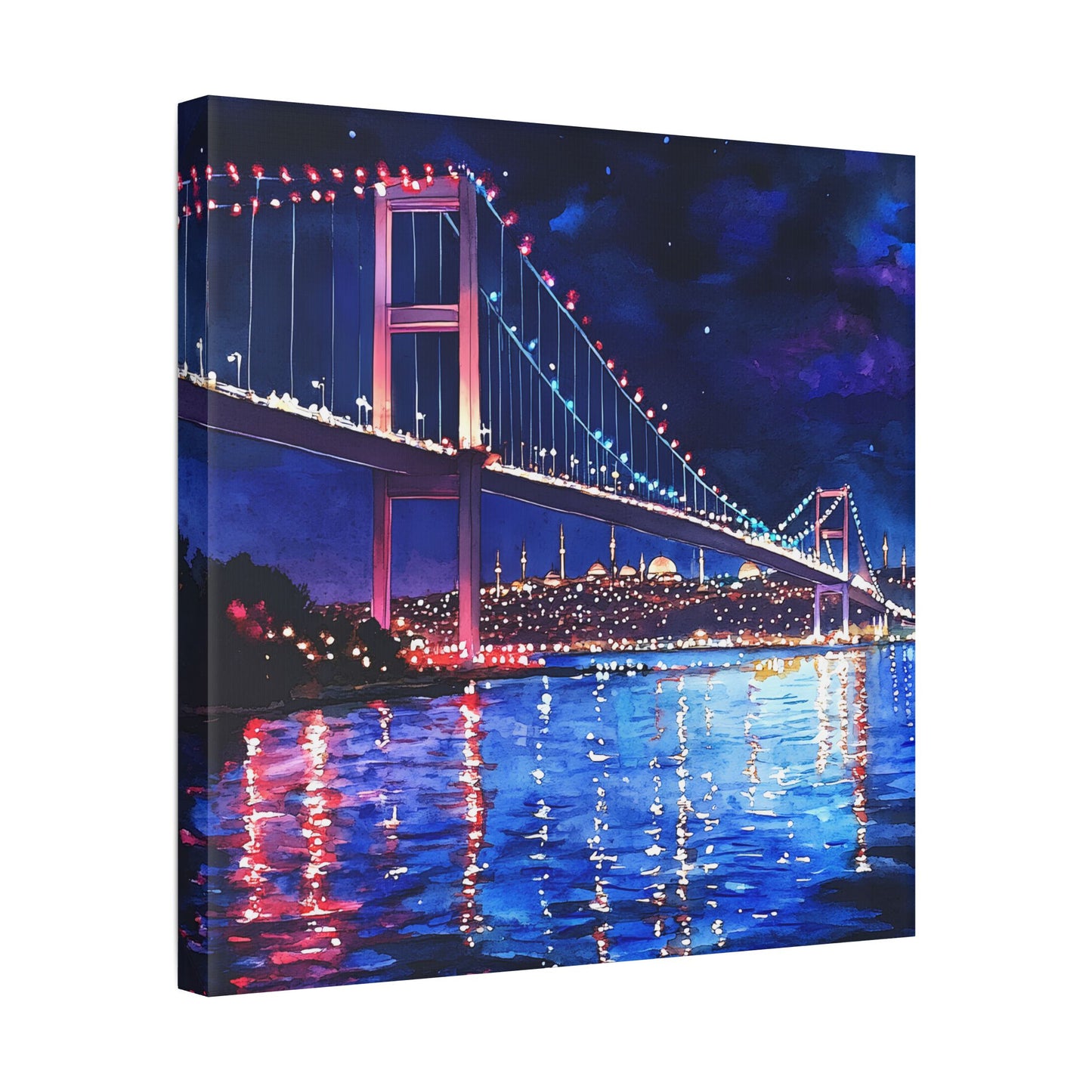 Bosphorus Bridge at Night Canvas