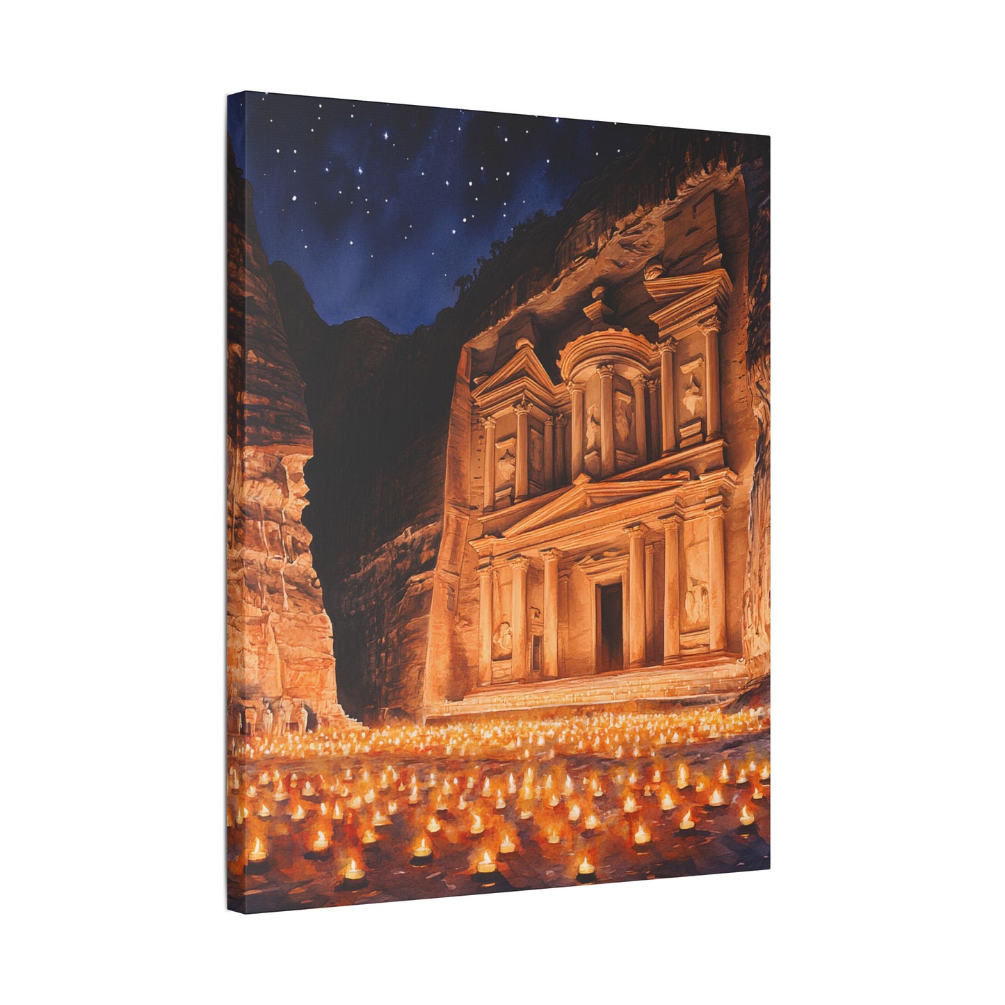 Petra by Night Canvas