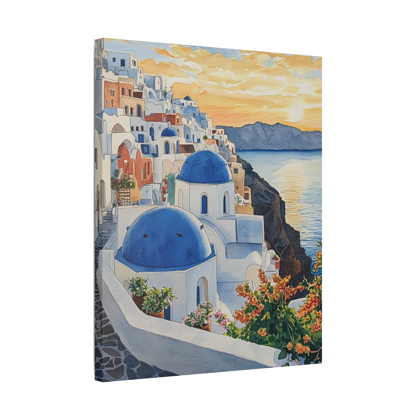 Santorini Sunset Over Oia Canvas