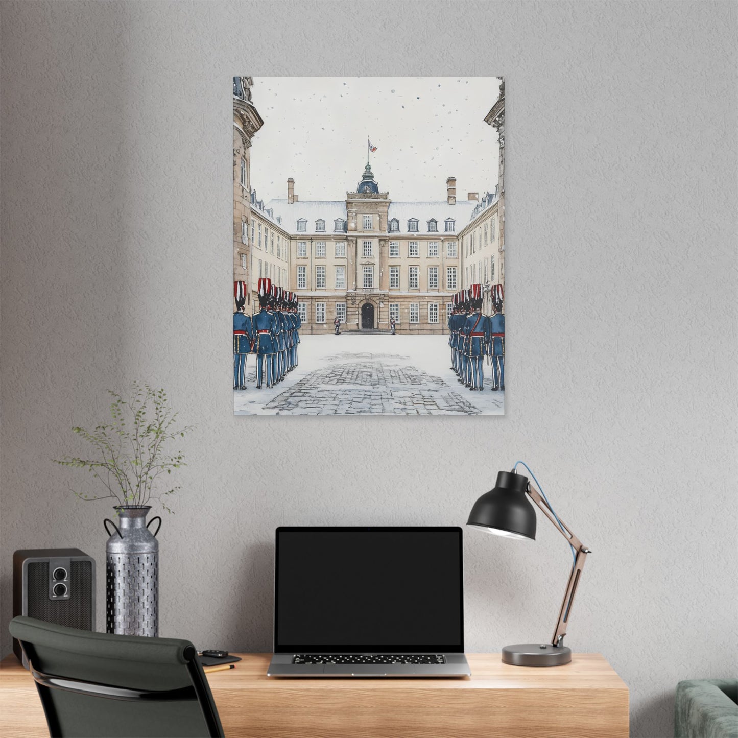 Amalienborg Palace Winter Scene Canvas