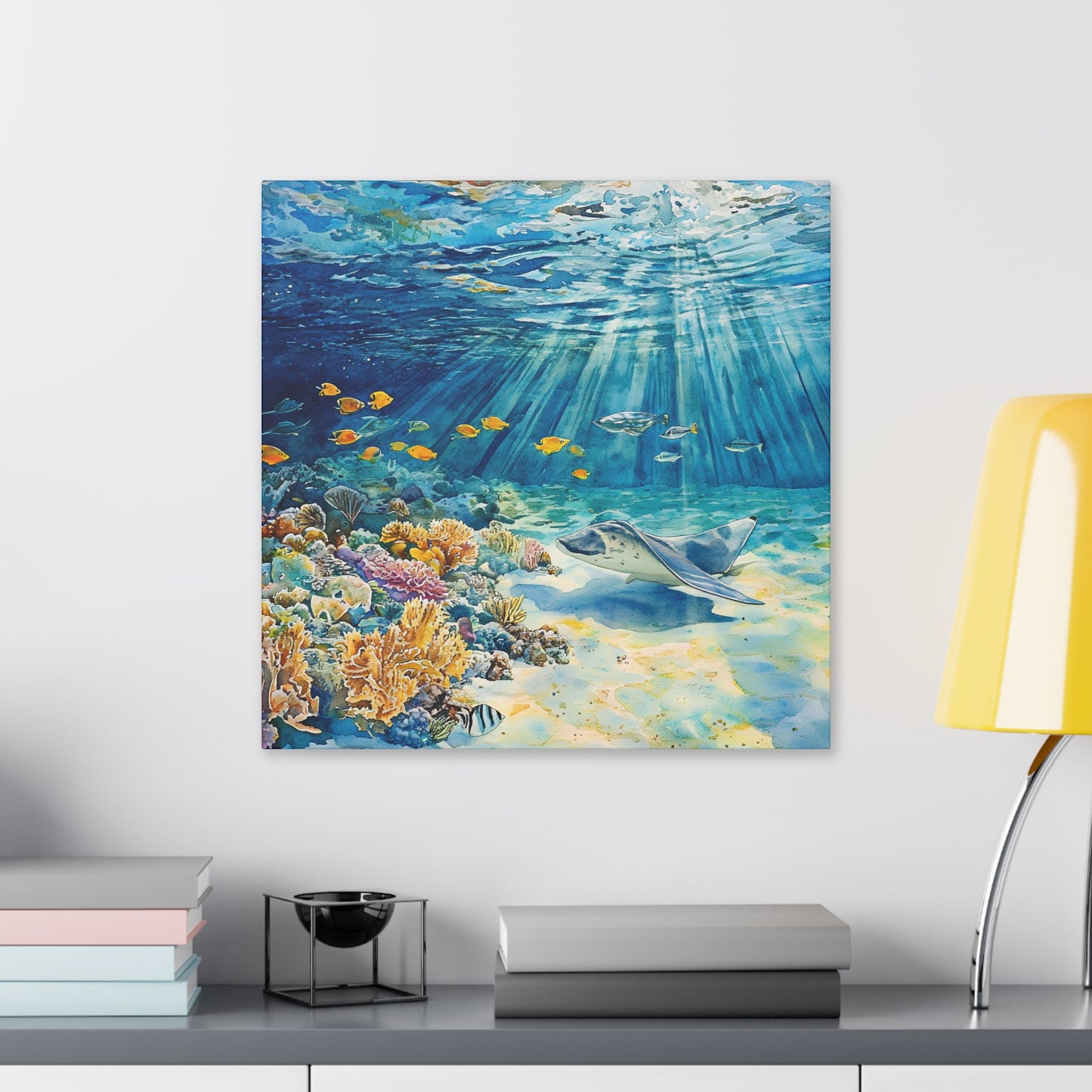 Snorkeling with Rays and Reef Sharks Canvas