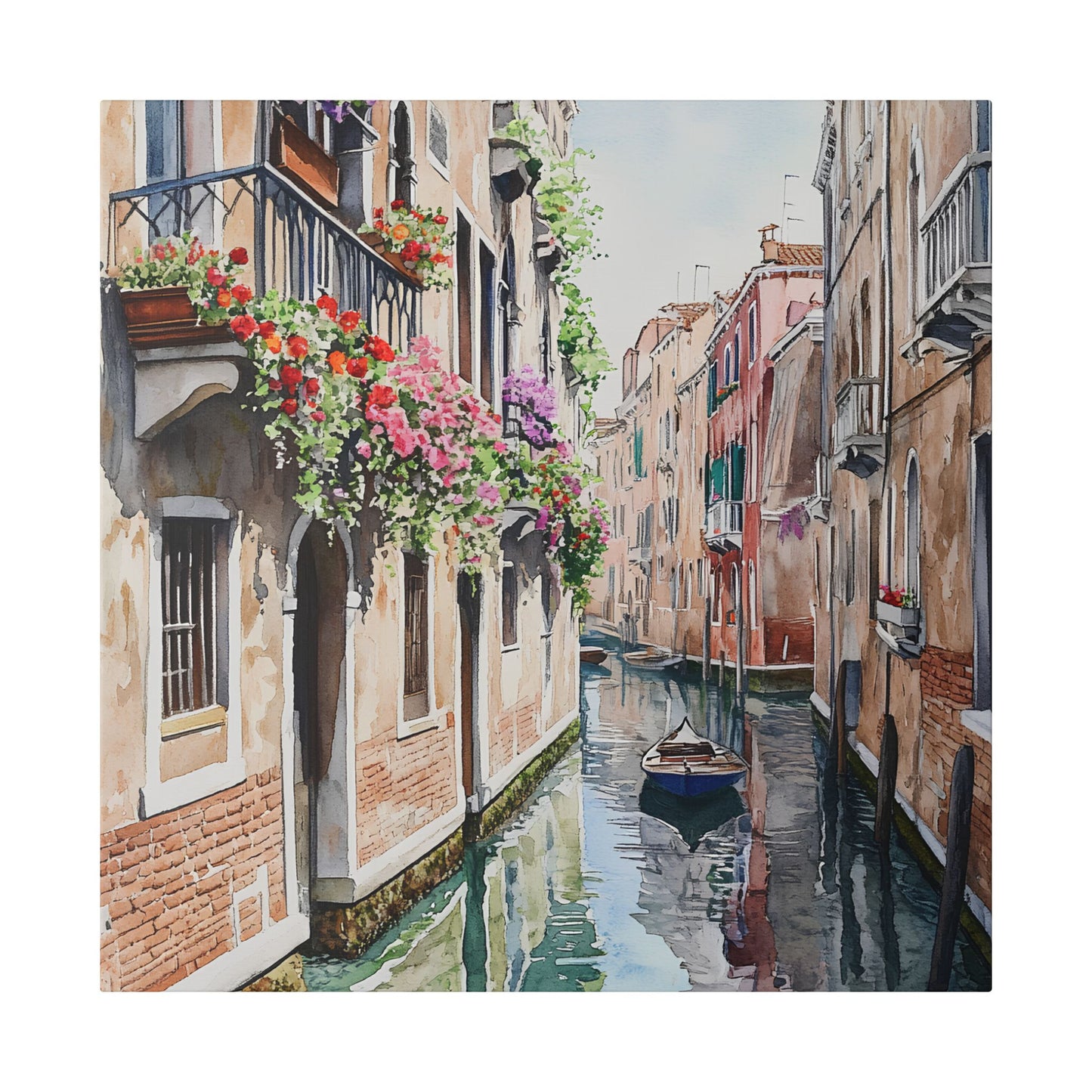 Venetian Backstreet Reflections Canvas