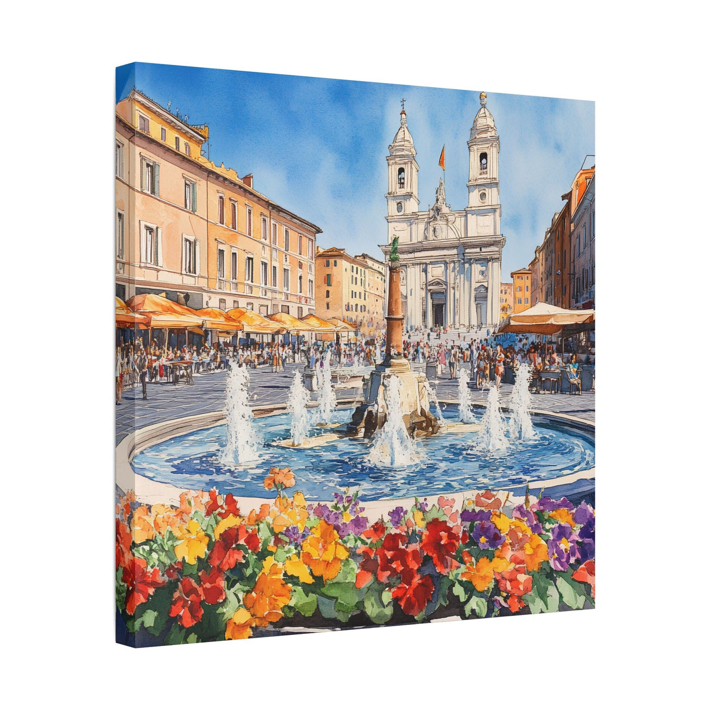 Piazza Navona in Spring Canvas