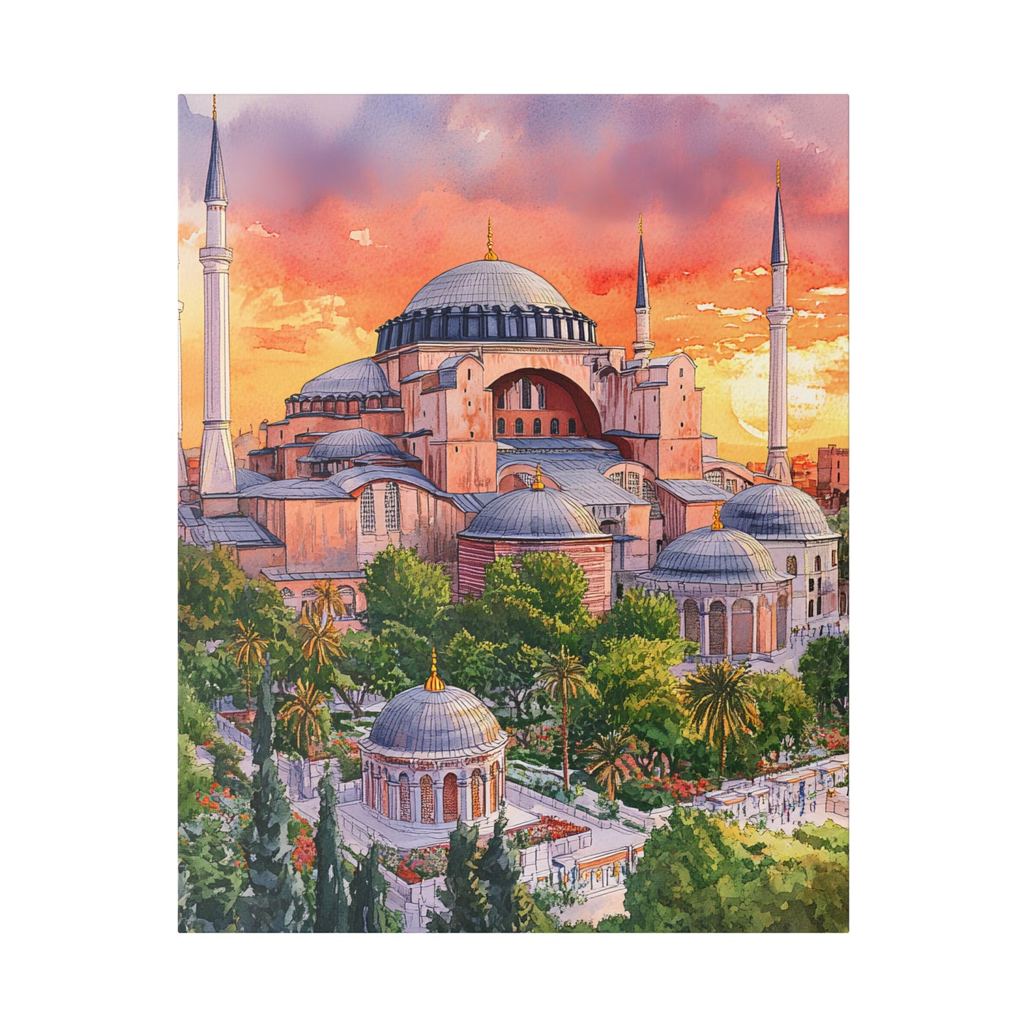 Hagia Sophia at Sunset Canvas