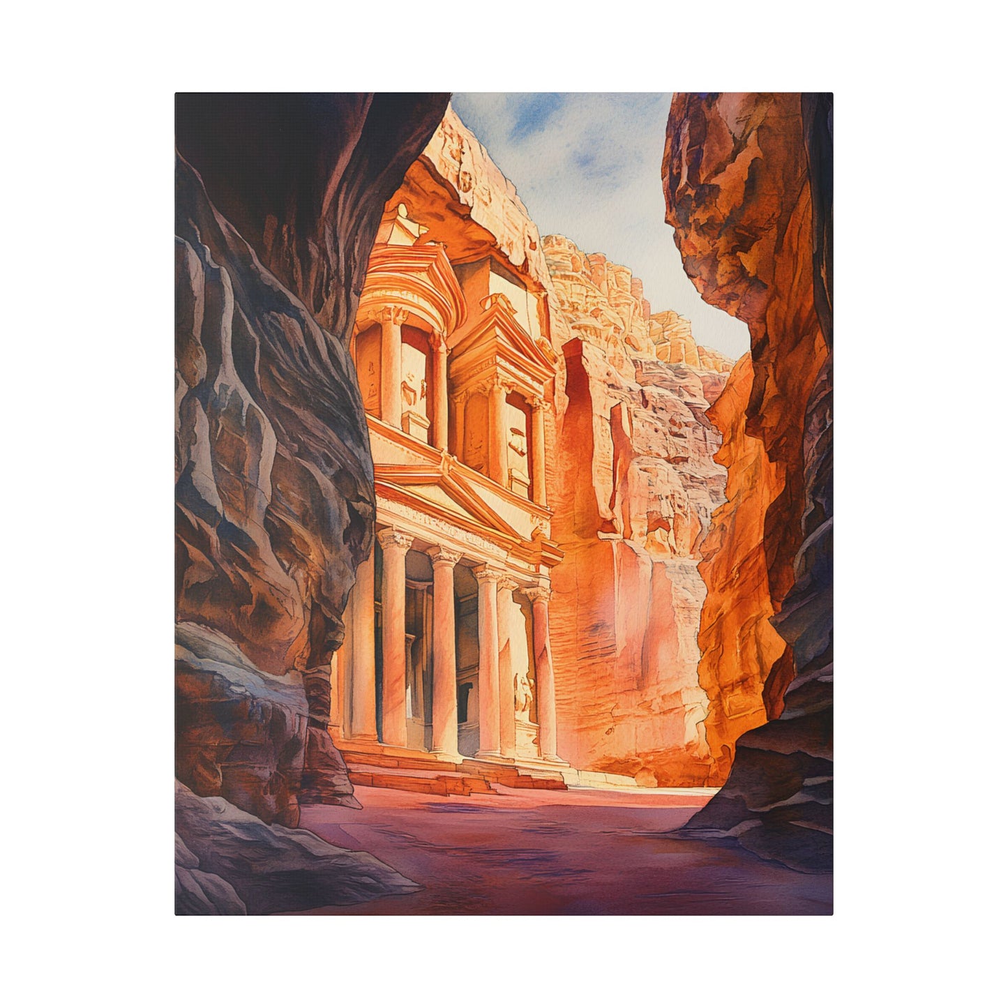 Al-Khazneh from the Siq Canvas