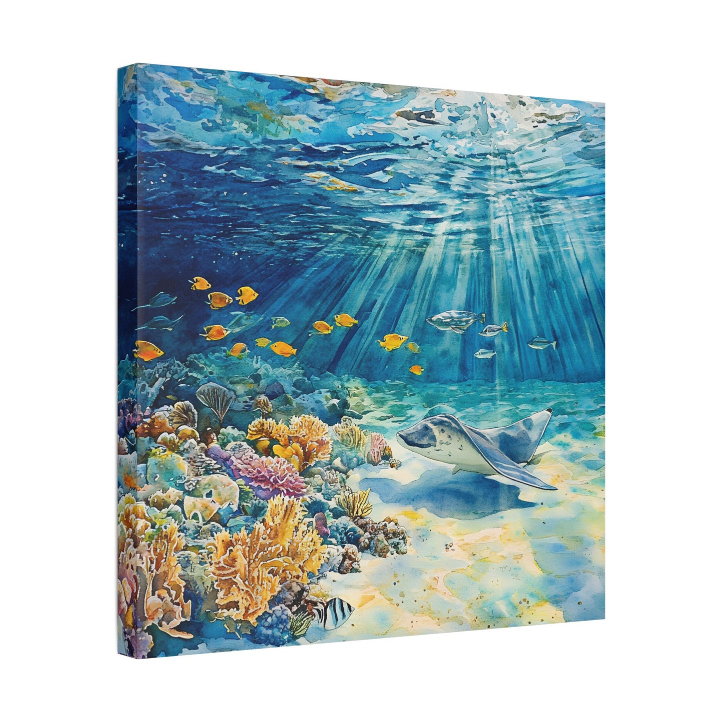 Snorkeling with Rays and Reef Sharks Canvas