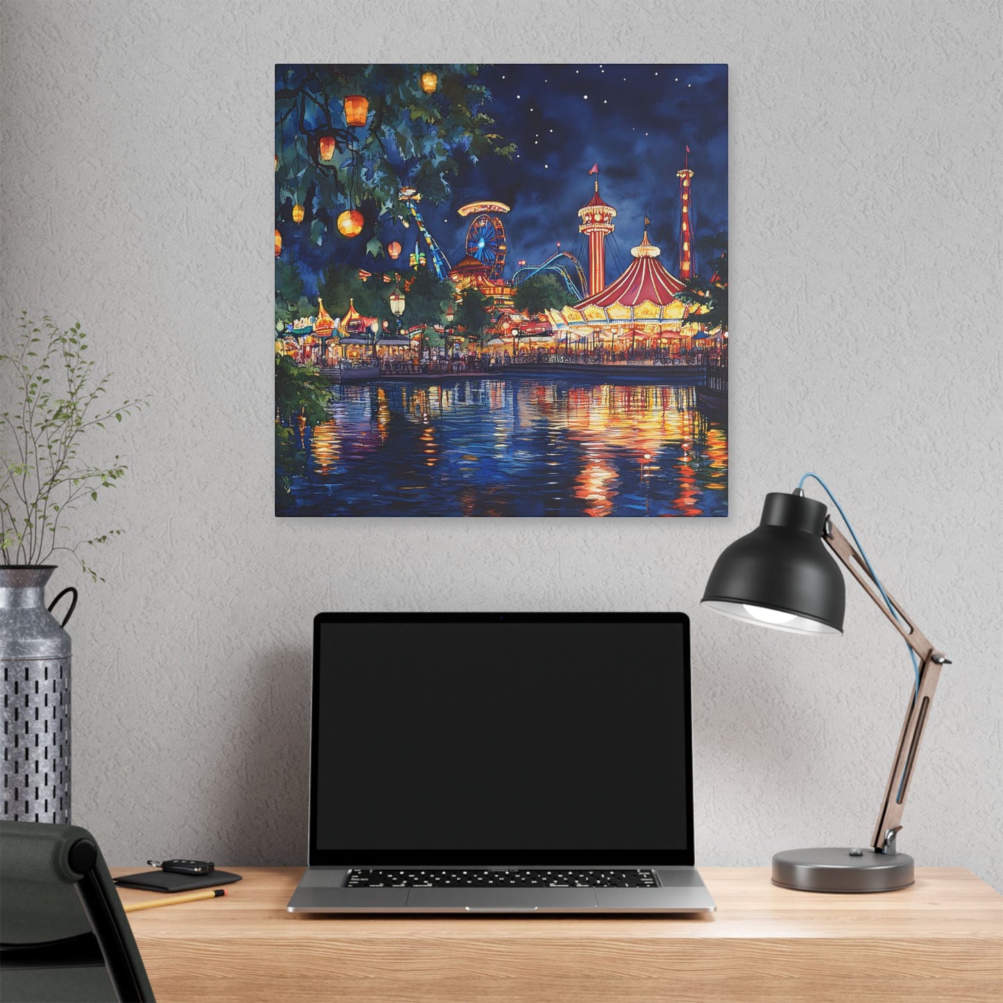 Tivoli Gardens at Night Canvas