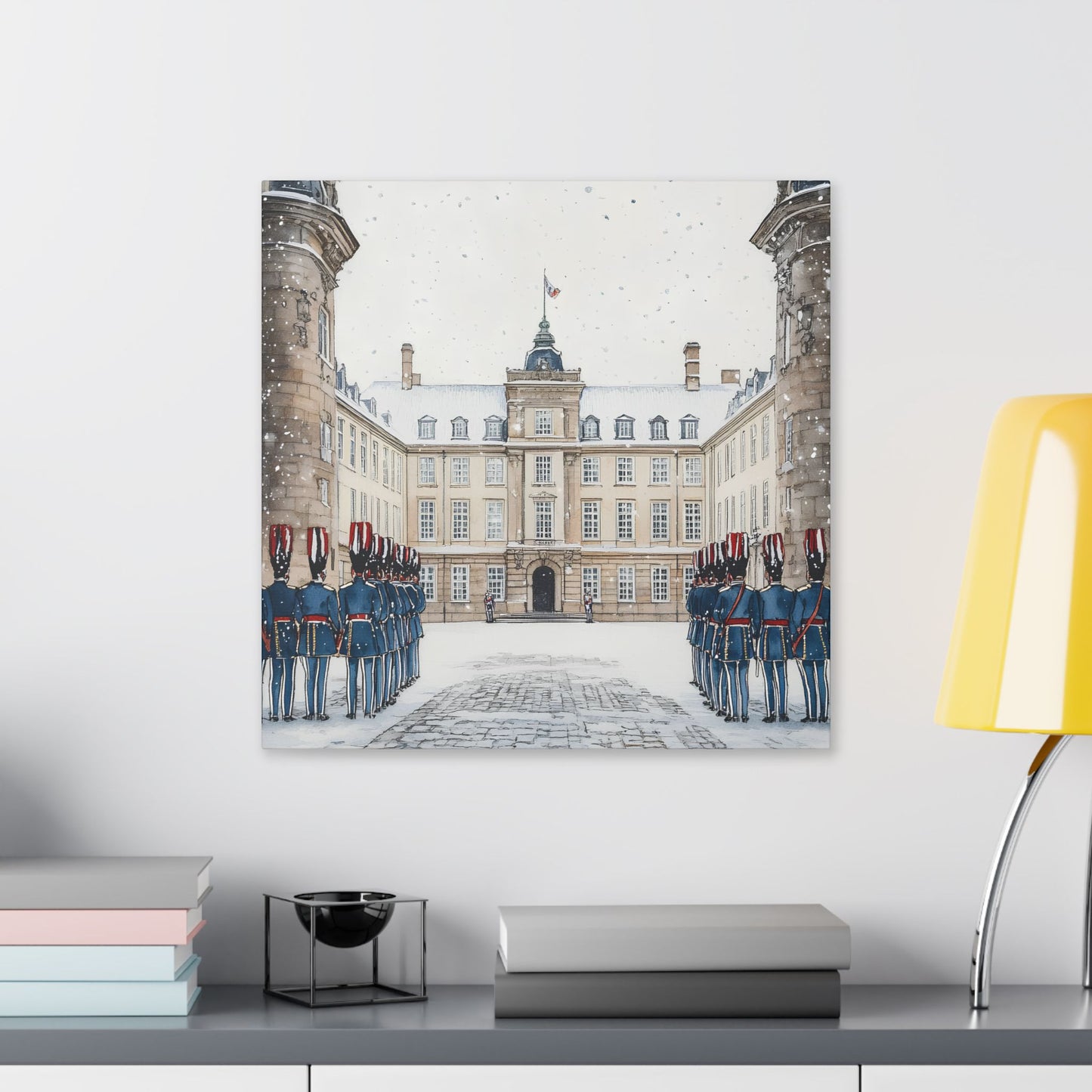 Amalienborg Palace Winter Scene Canvas