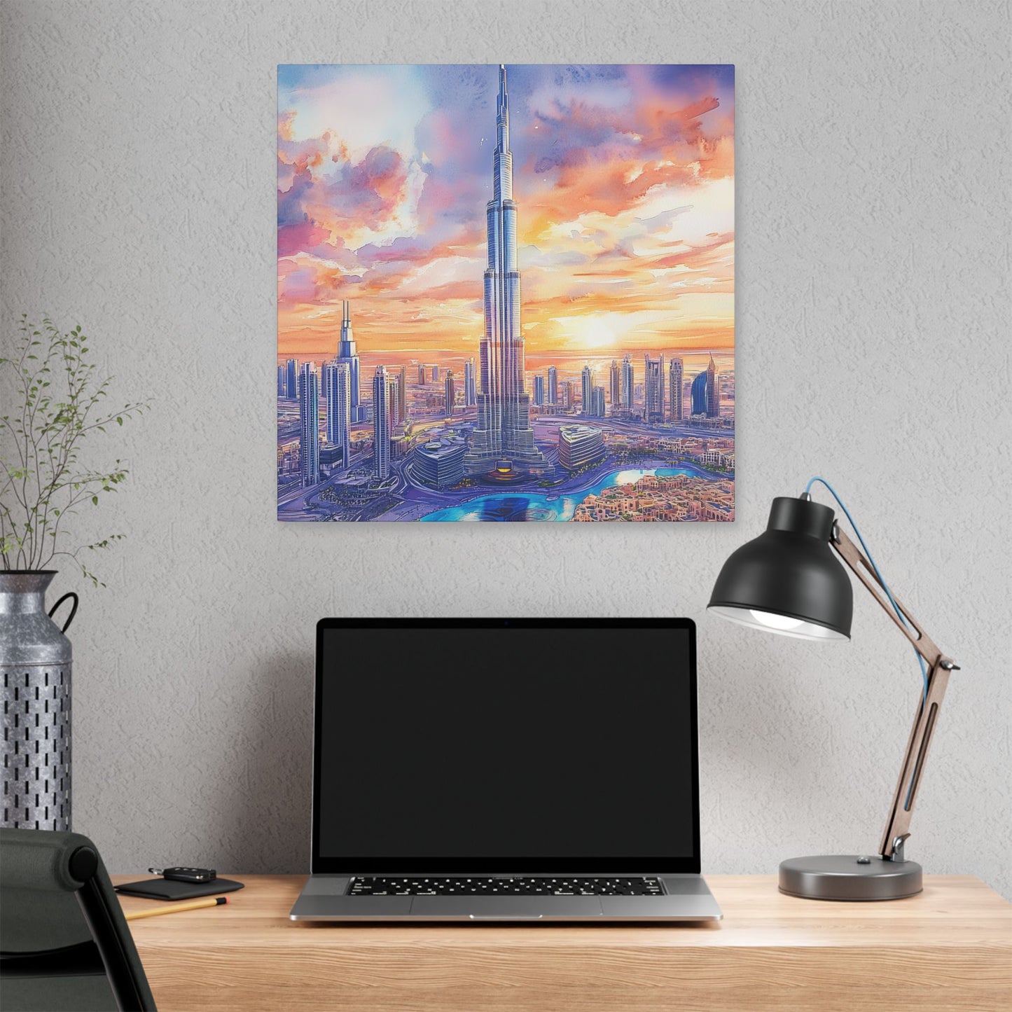 Burj Khalifa at Sunset Canvas