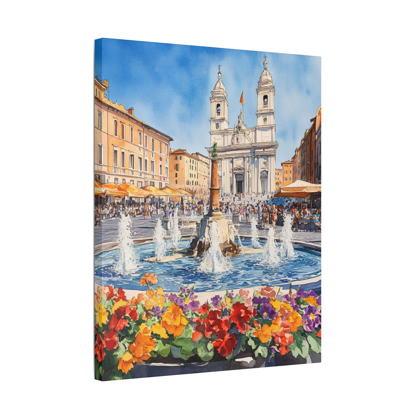 Piazza Navona in Spring Canvas