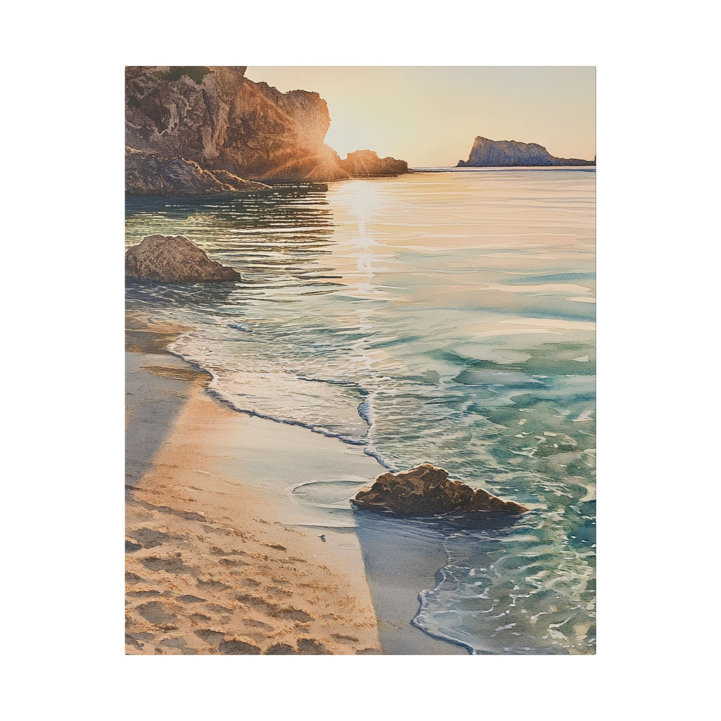 Ibiza Cala Comte Beach Sunset Canvas