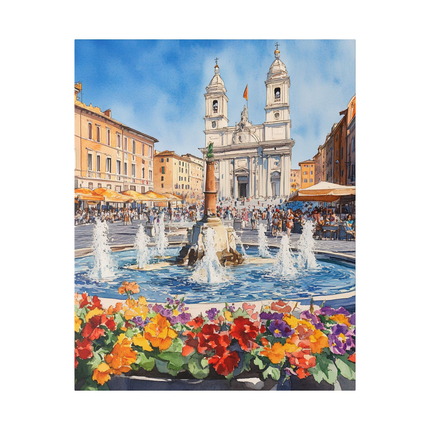 Piazza Navona in Spring Canvas