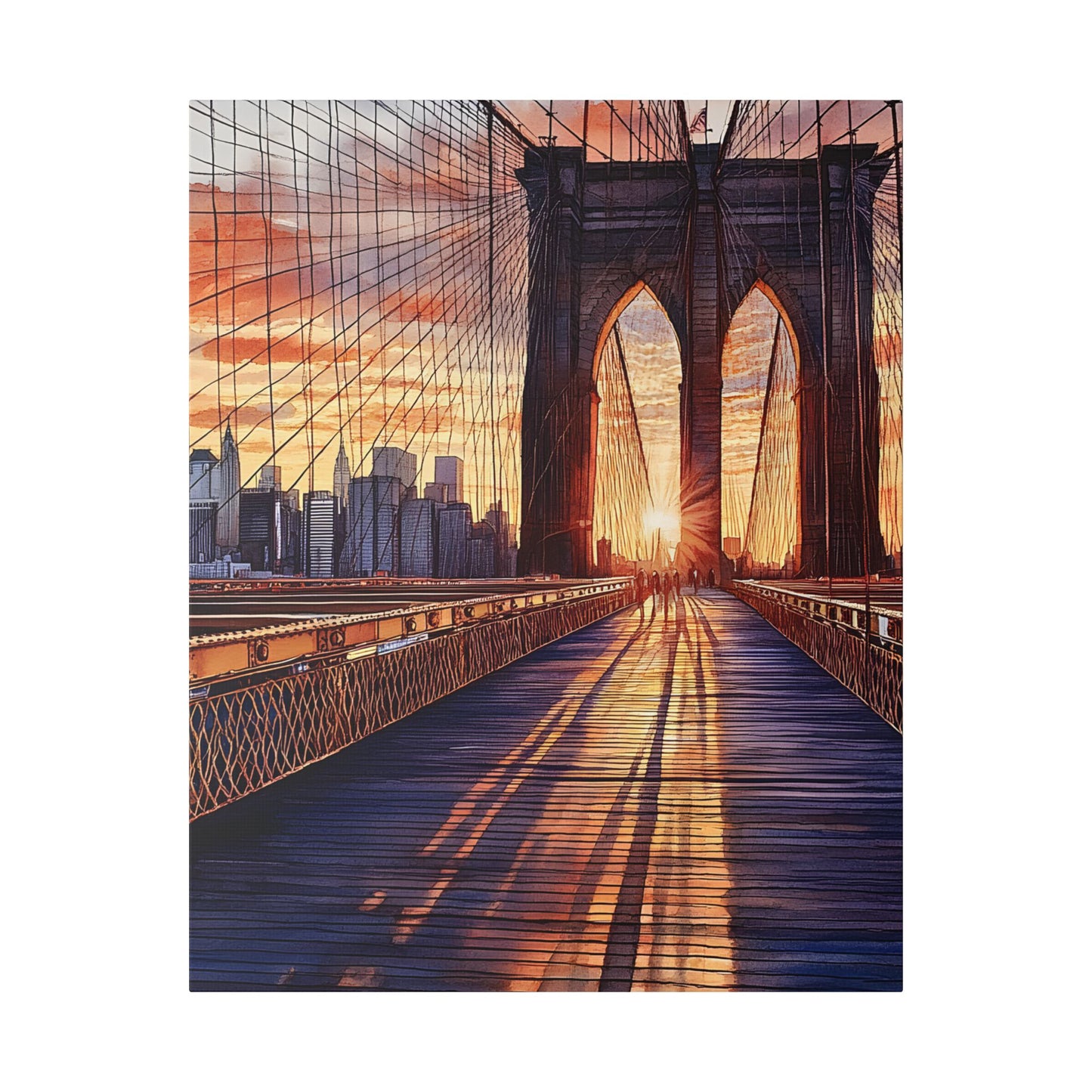 Brooklyn Bridge at Sunset Canvas