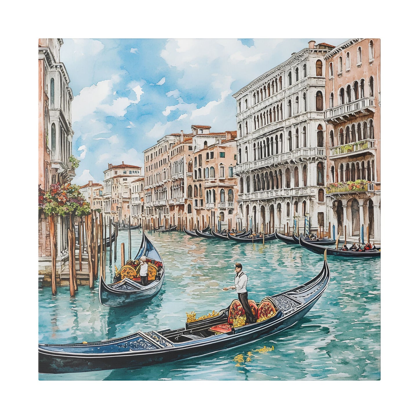 Gondolas on the Grand Canal Canvas