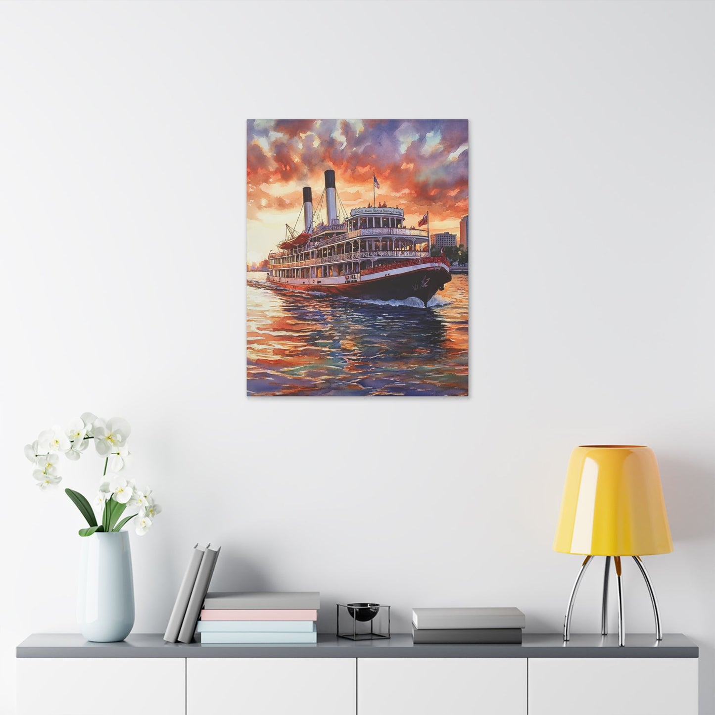 Steamboat on the Mississippi River Canvas