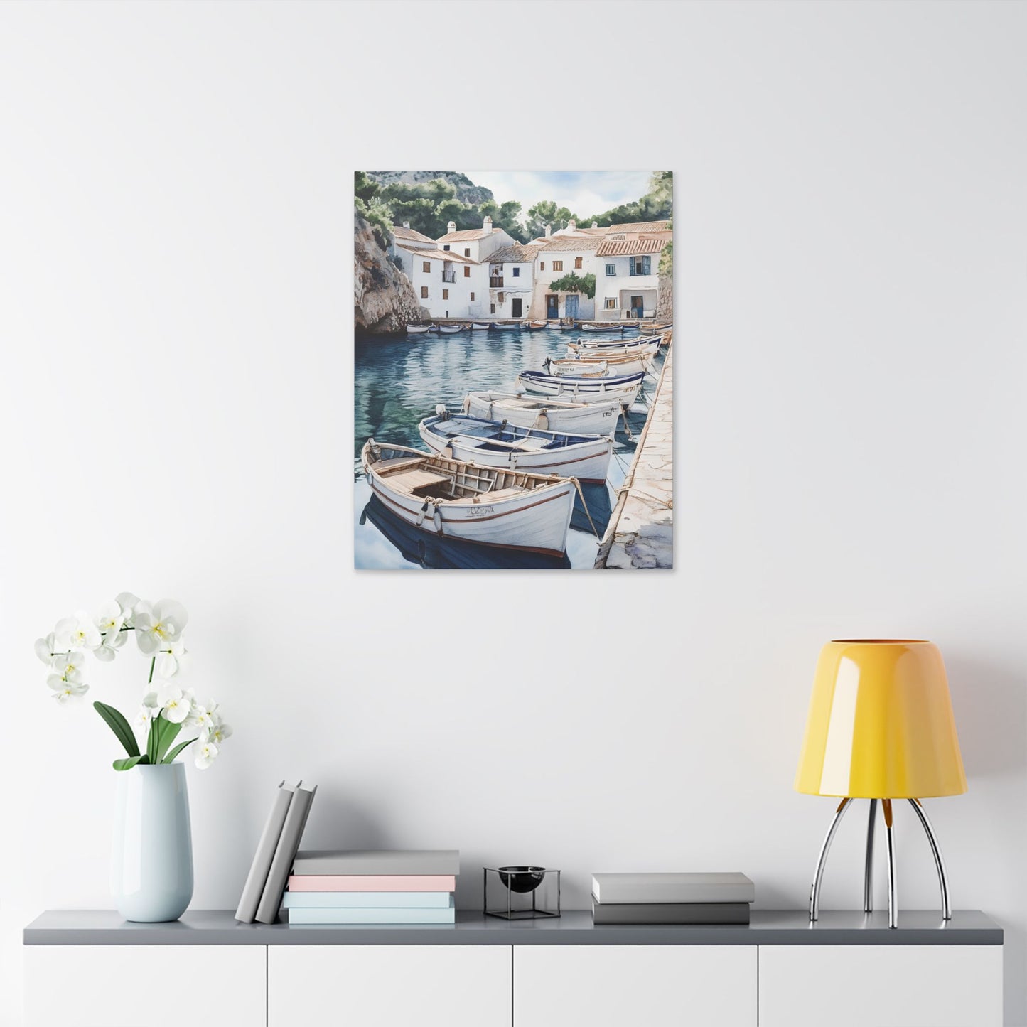 Cala Figuera Fishing Village Canvas