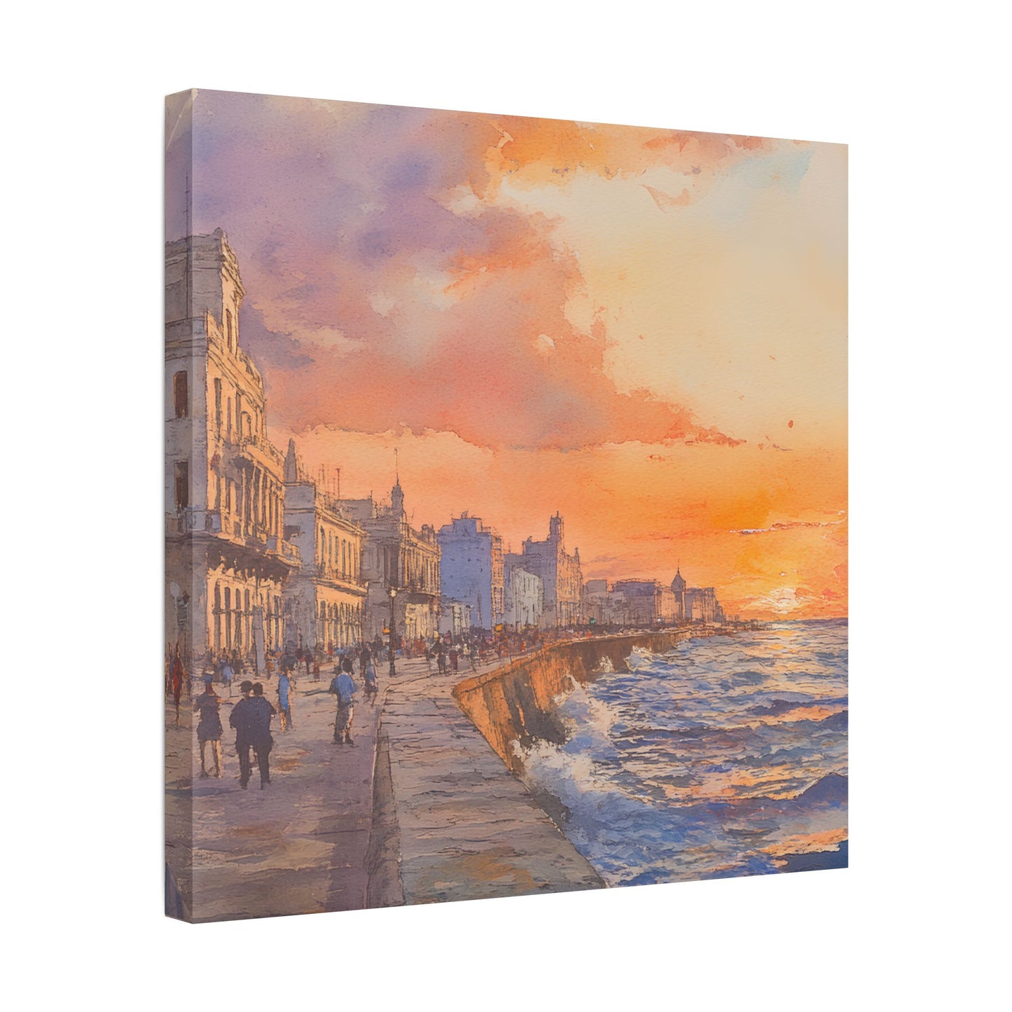 Havana Malecón at Sunset Canvas