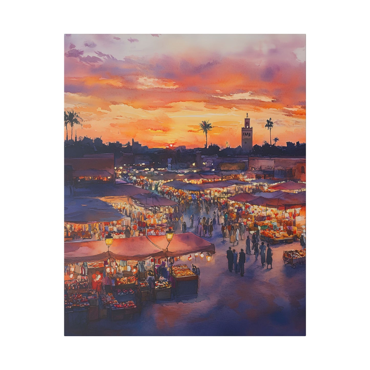 Jemaa el-Fnaa at Sunset Canvas