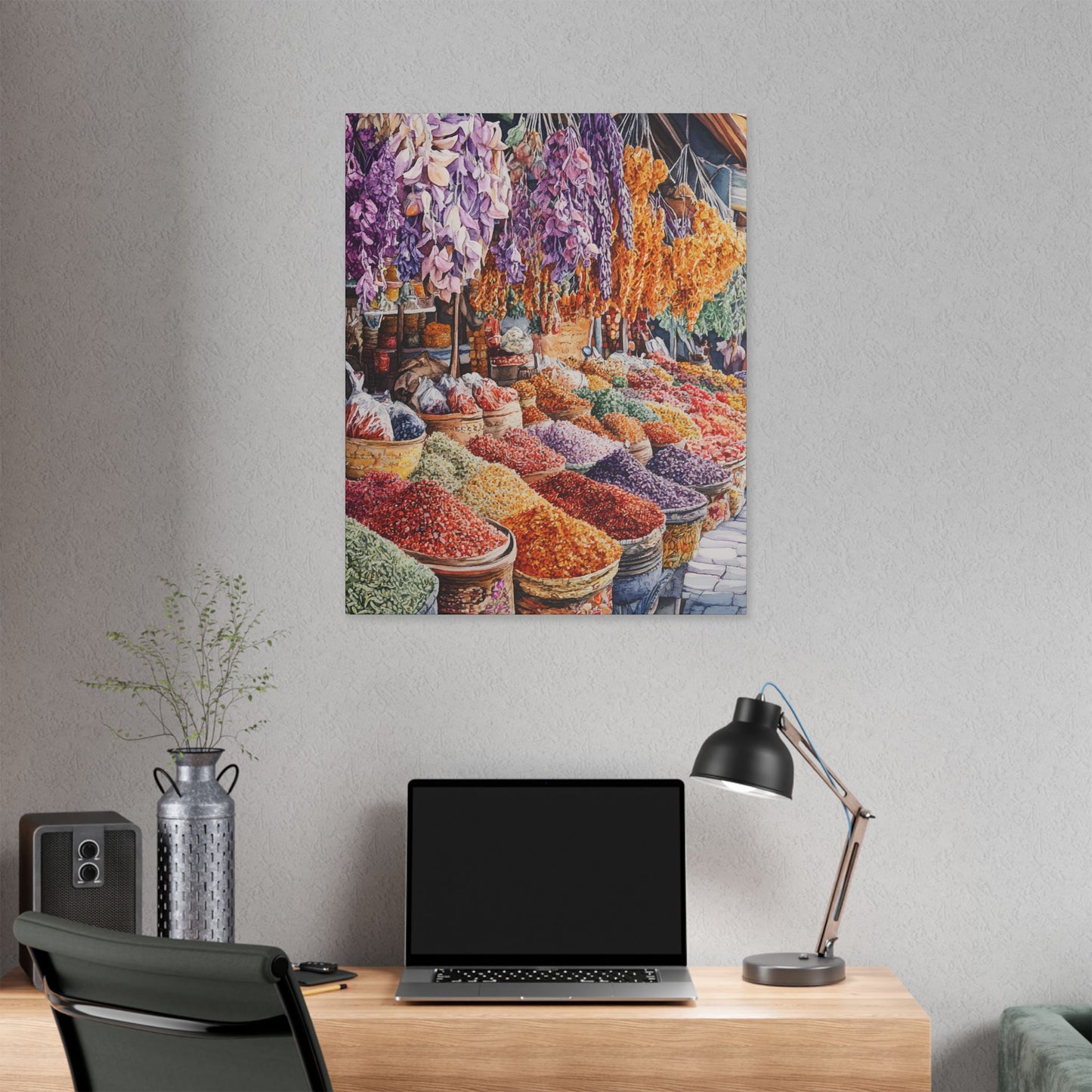 Spice Market in Bloom Canvas