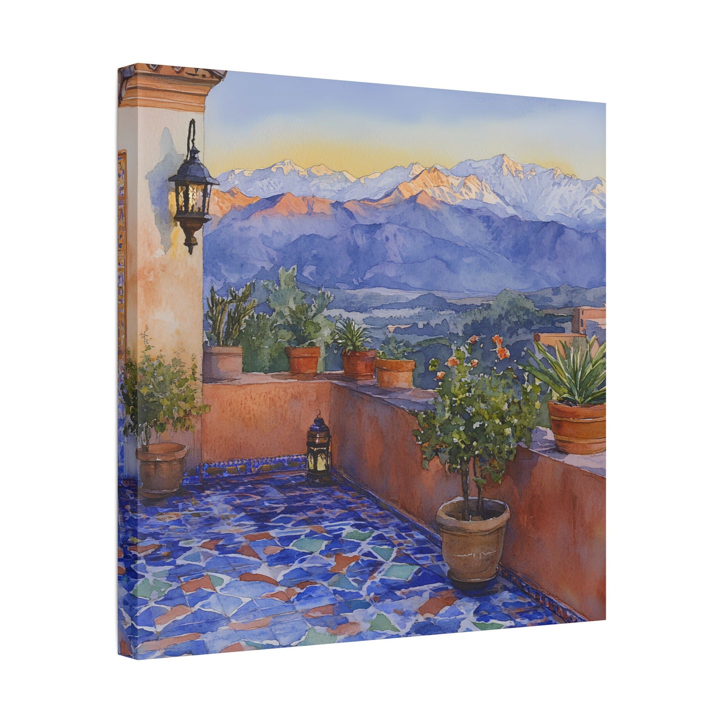 Atlas Mountains from a Riad Canvas