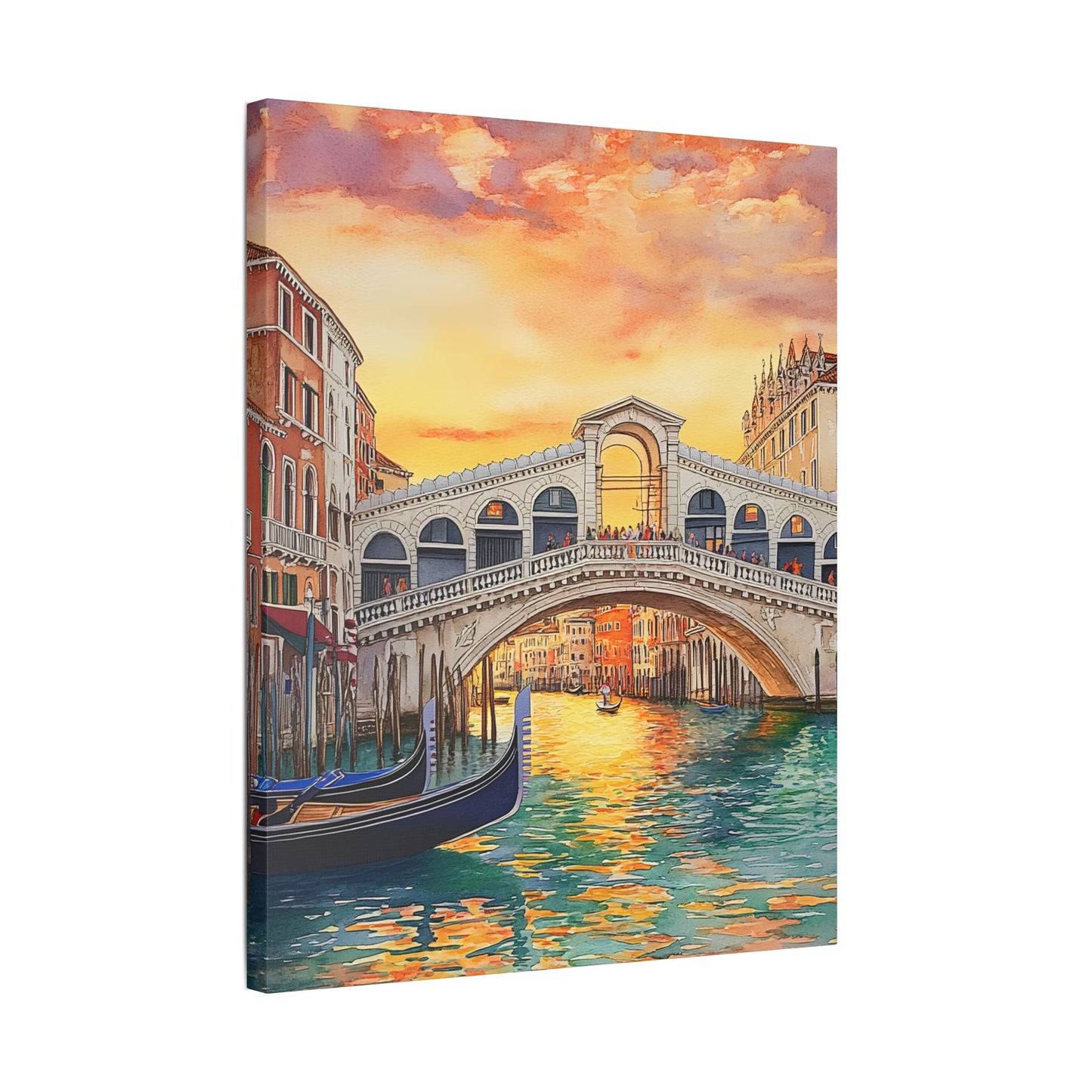 Rialto Bridge at Sunset Canvas