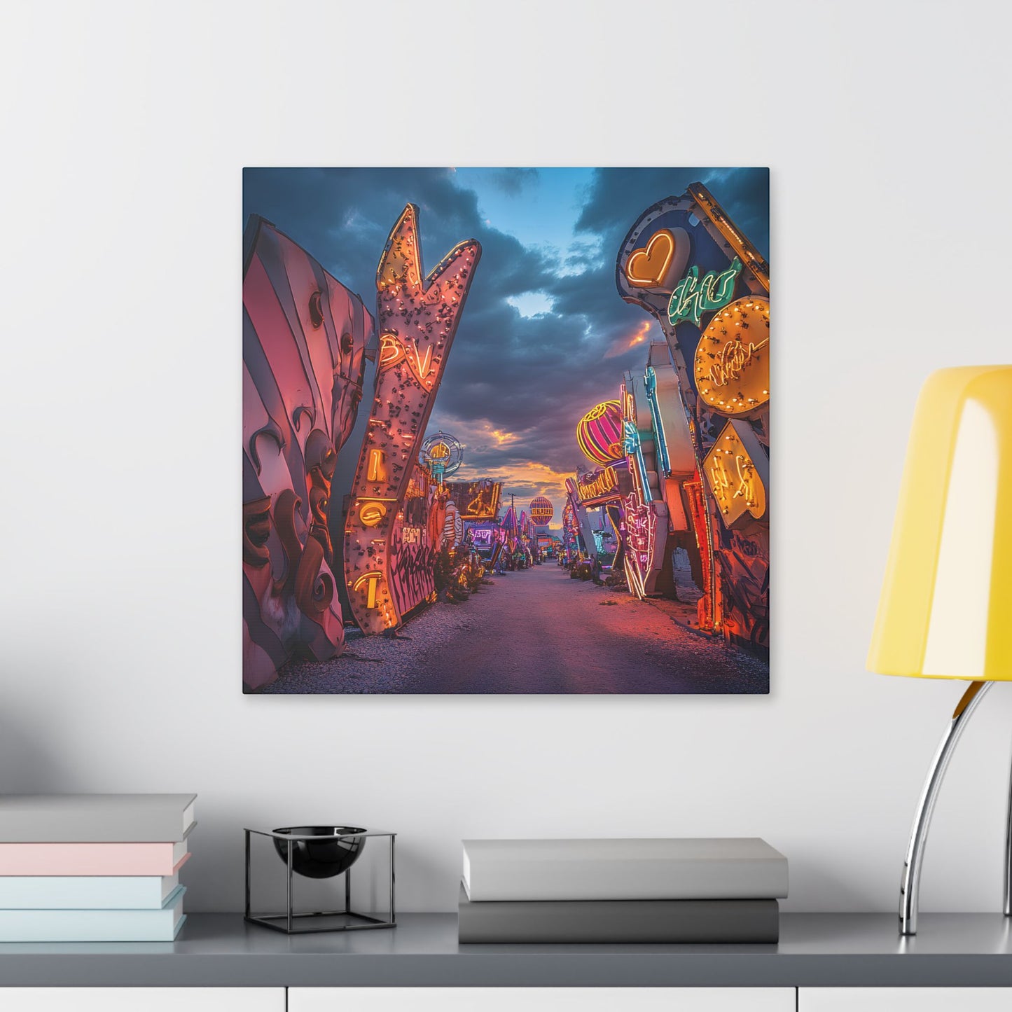 The Neon Boneyard Canvas