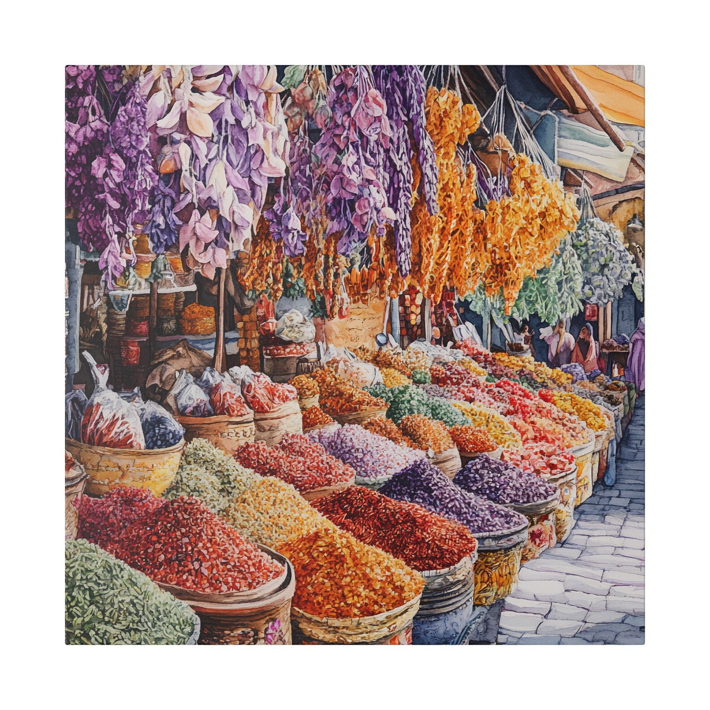 Spice Market in Bloom Canvas