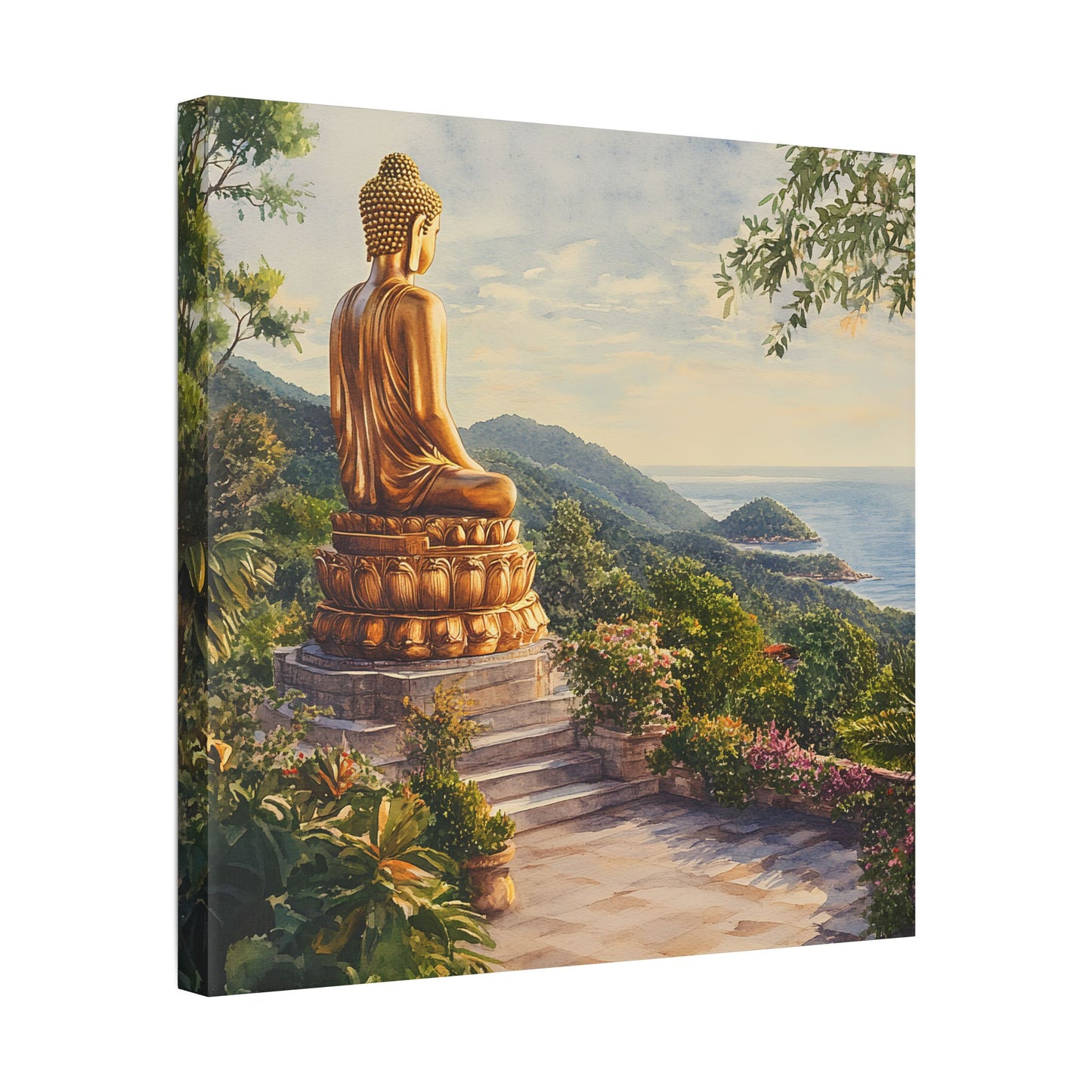 Big Buddha Temple Sunrise Canvas