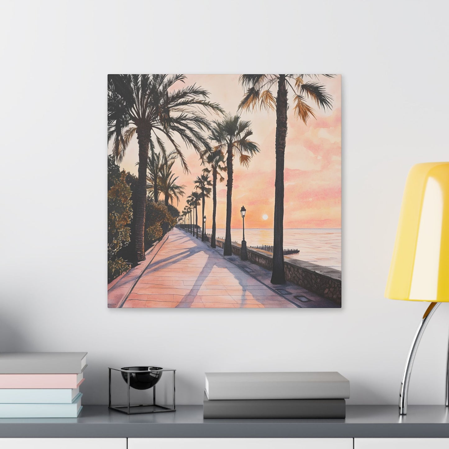 Marbella Promenade at Sunrise Canvas