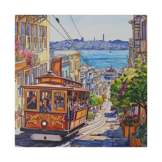 Cable Car on Hyde Street Canvas