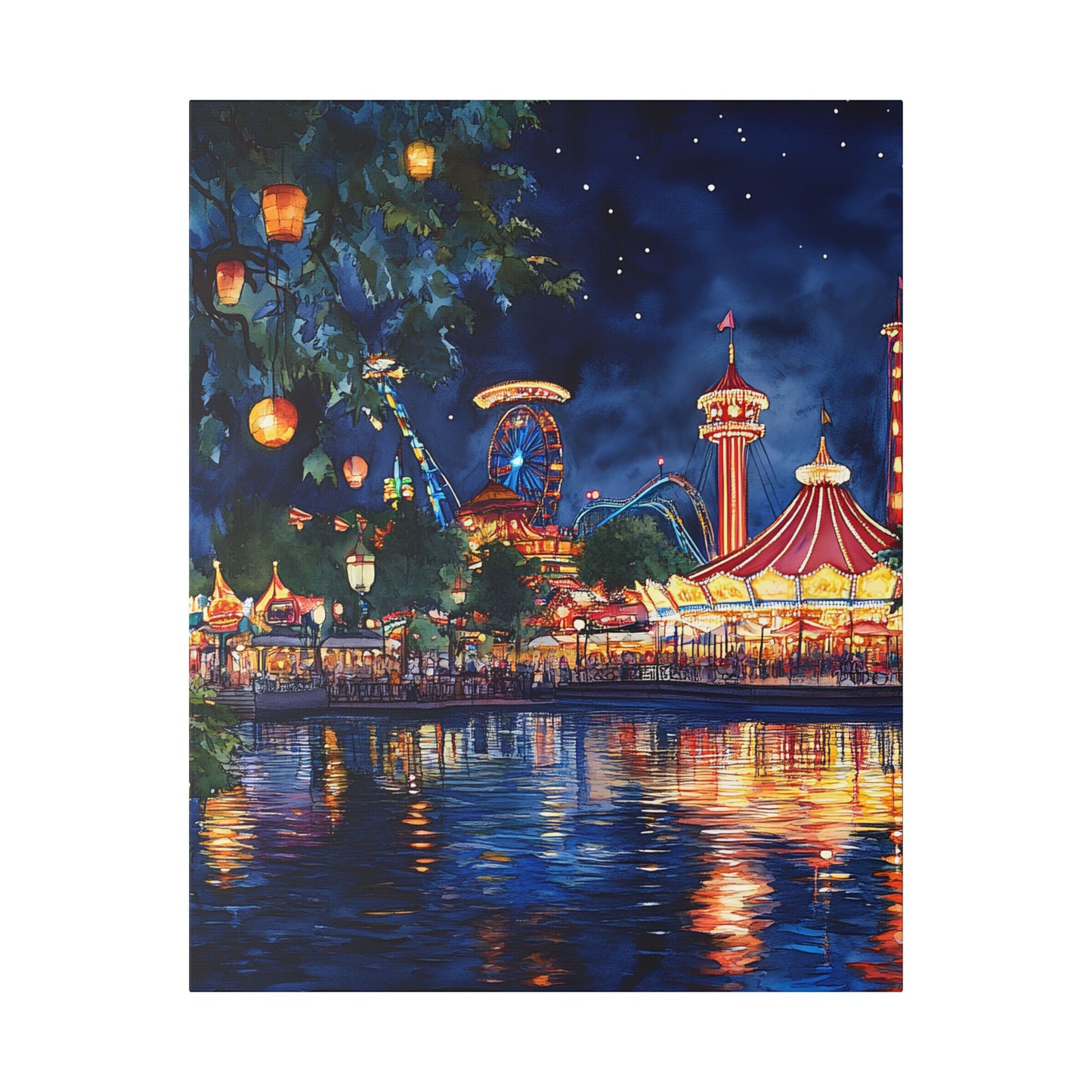 Tivoli Gardens at Night Canvas