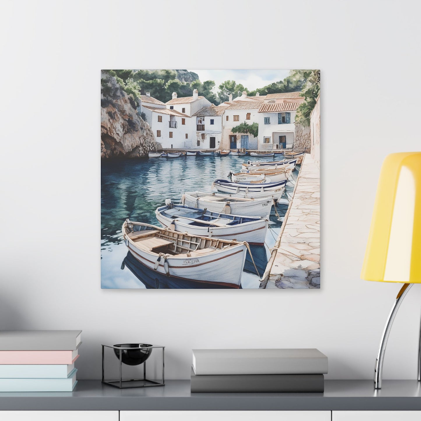 Cala Figuera Fishing Village Canvas