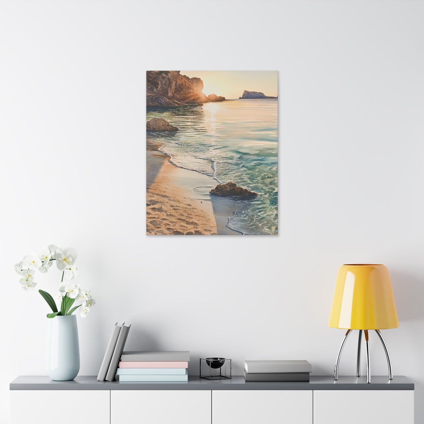 Ibiza Cala Comte Beach Sunset Canvas