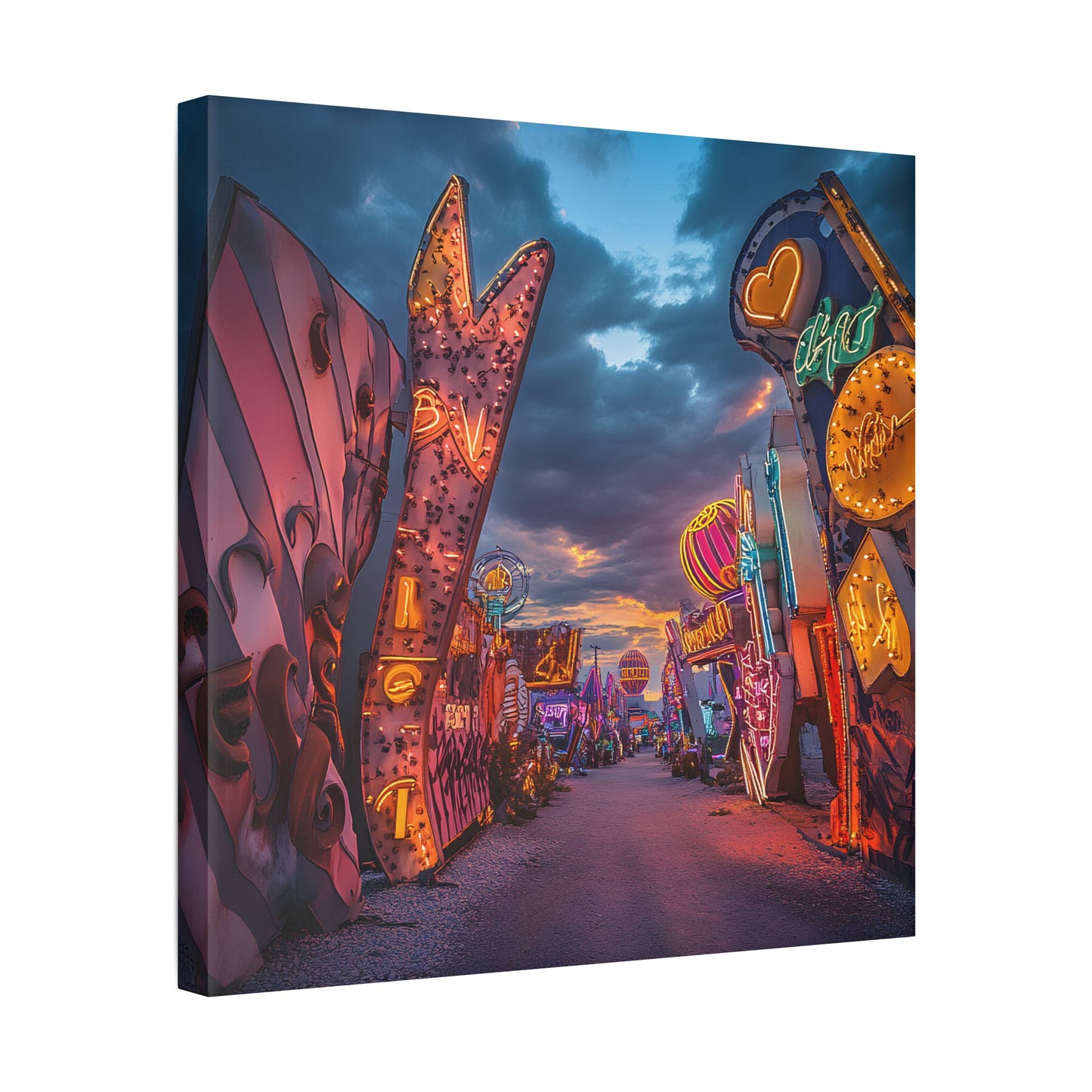 The Neon Boneyard Canvas