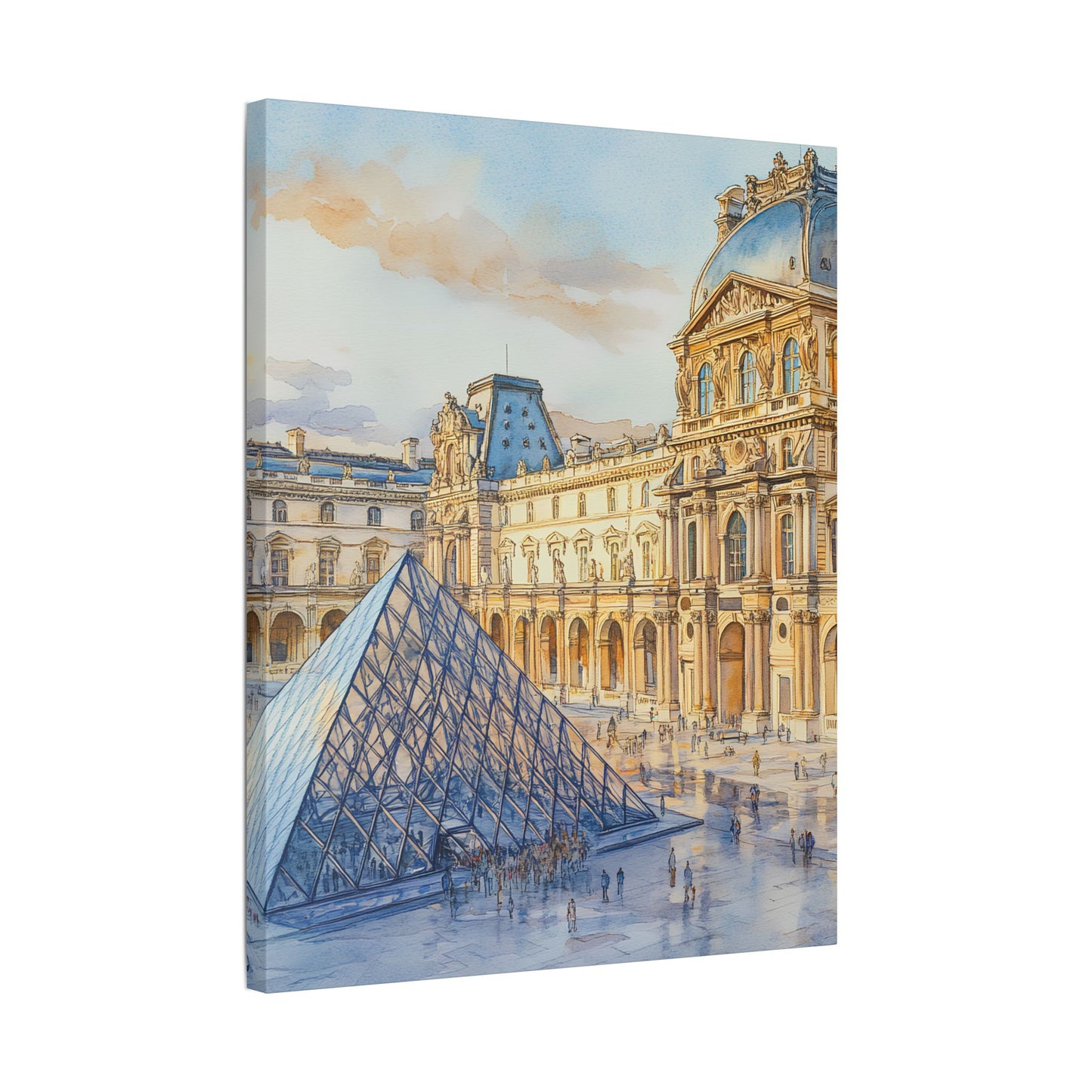 Louvre Museum Courtyard Canvas