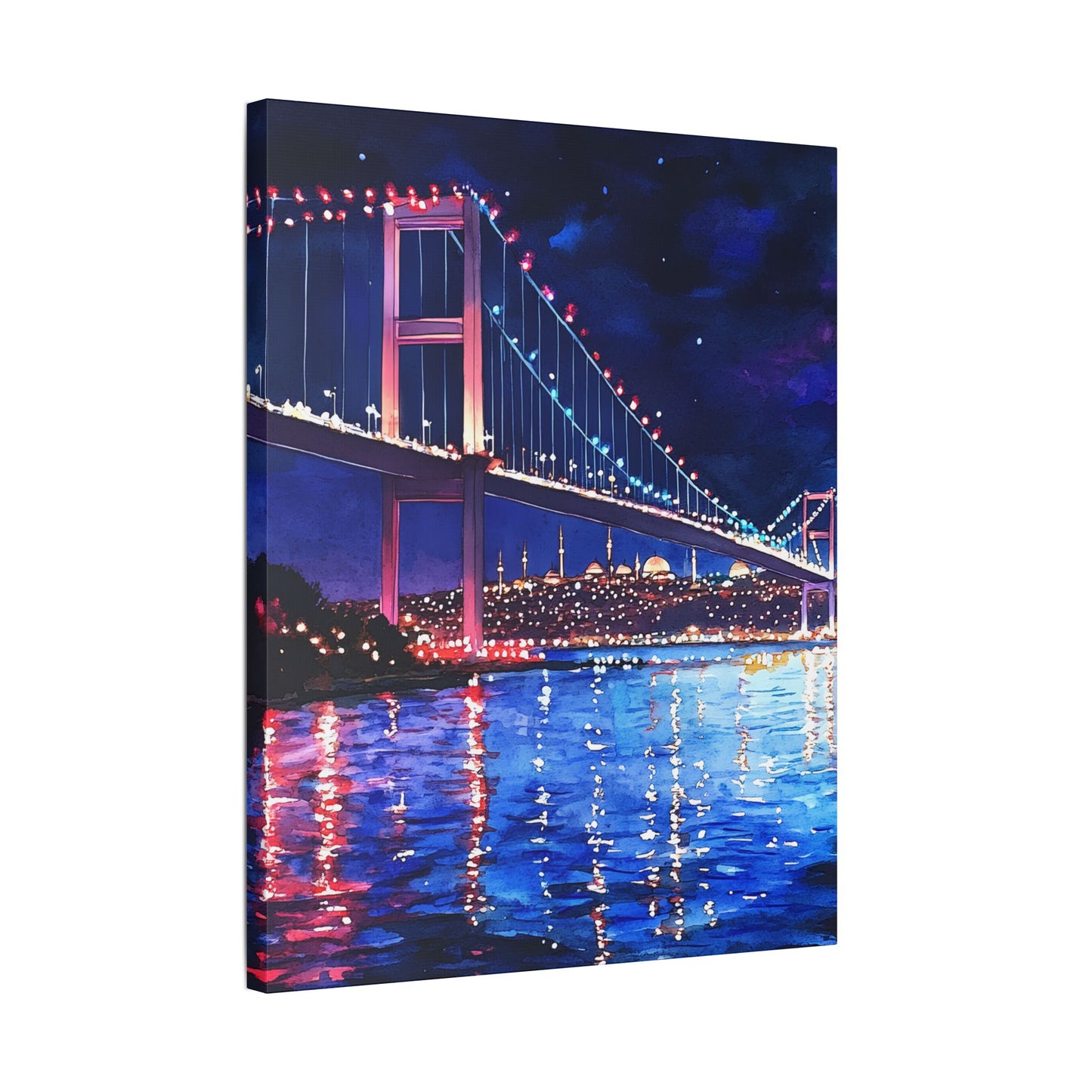 Bosphorus Bridge at Night Canvas