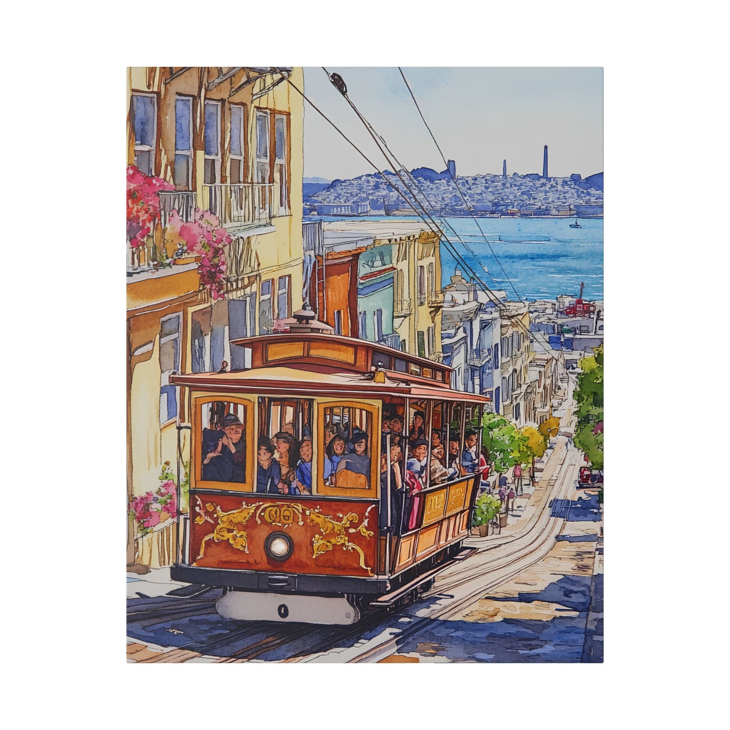 Cable Car on Hyde Street Canvas