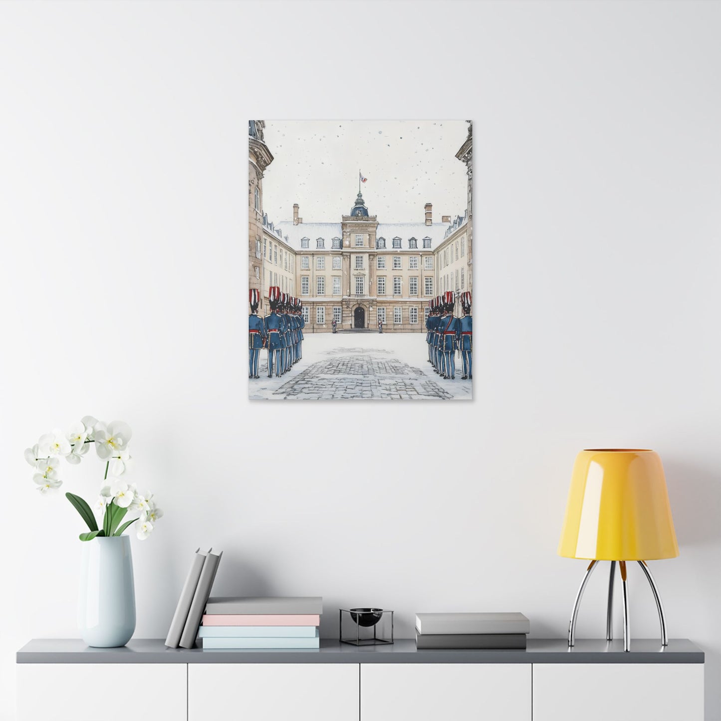 Amalienborg Palace Winter Scene Canvas