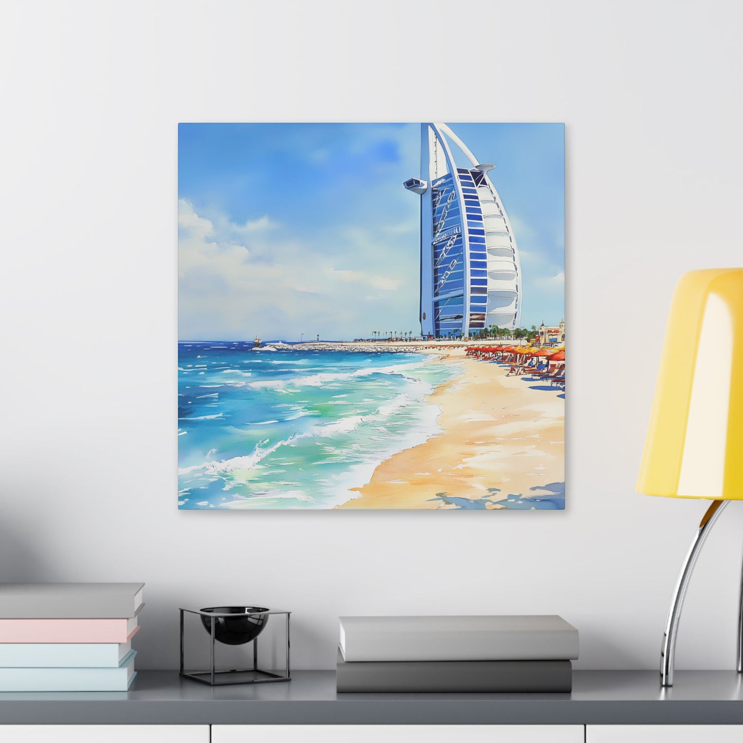 Burj Al Arab from the Beach Canvas