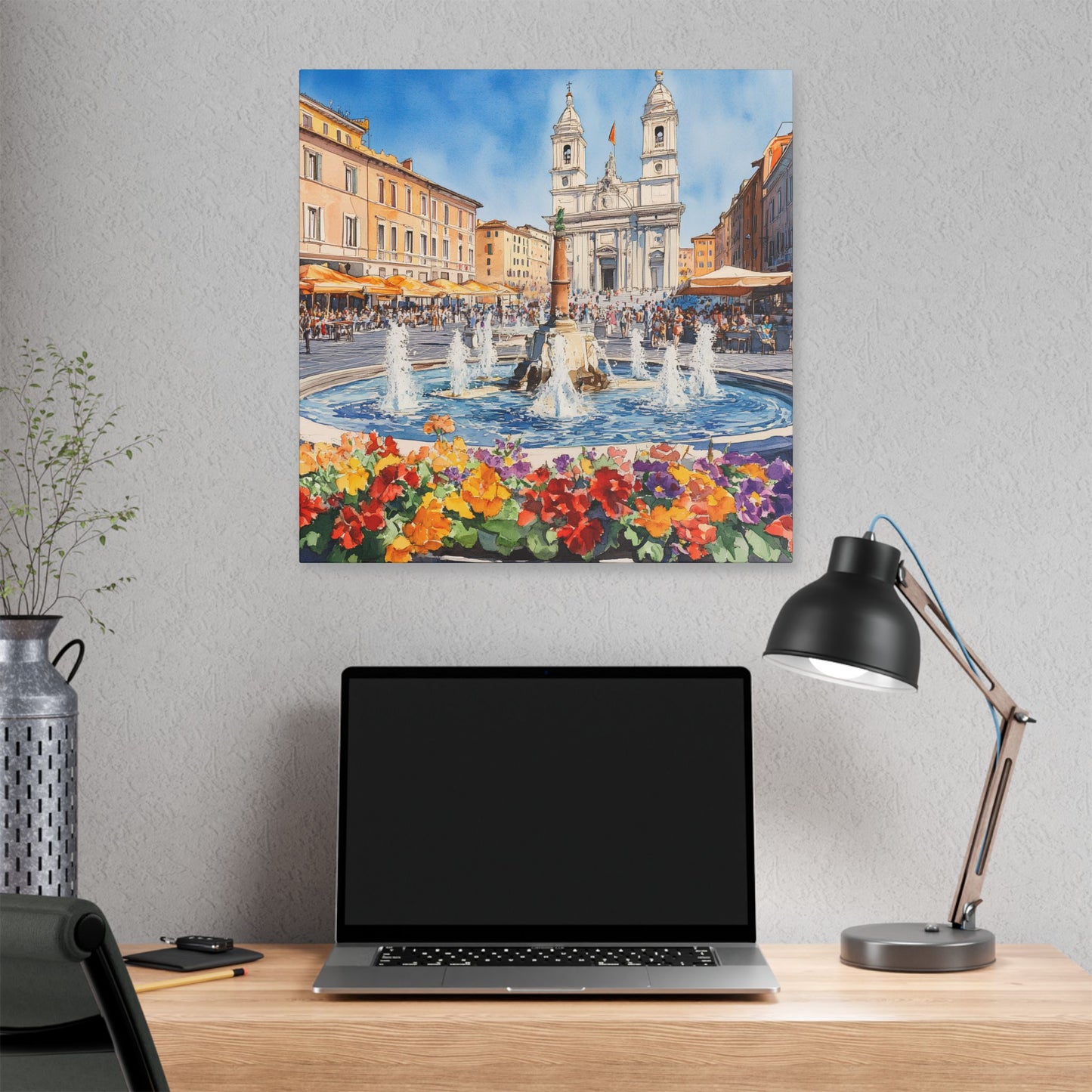 Piazza Navona in Spring Canvas