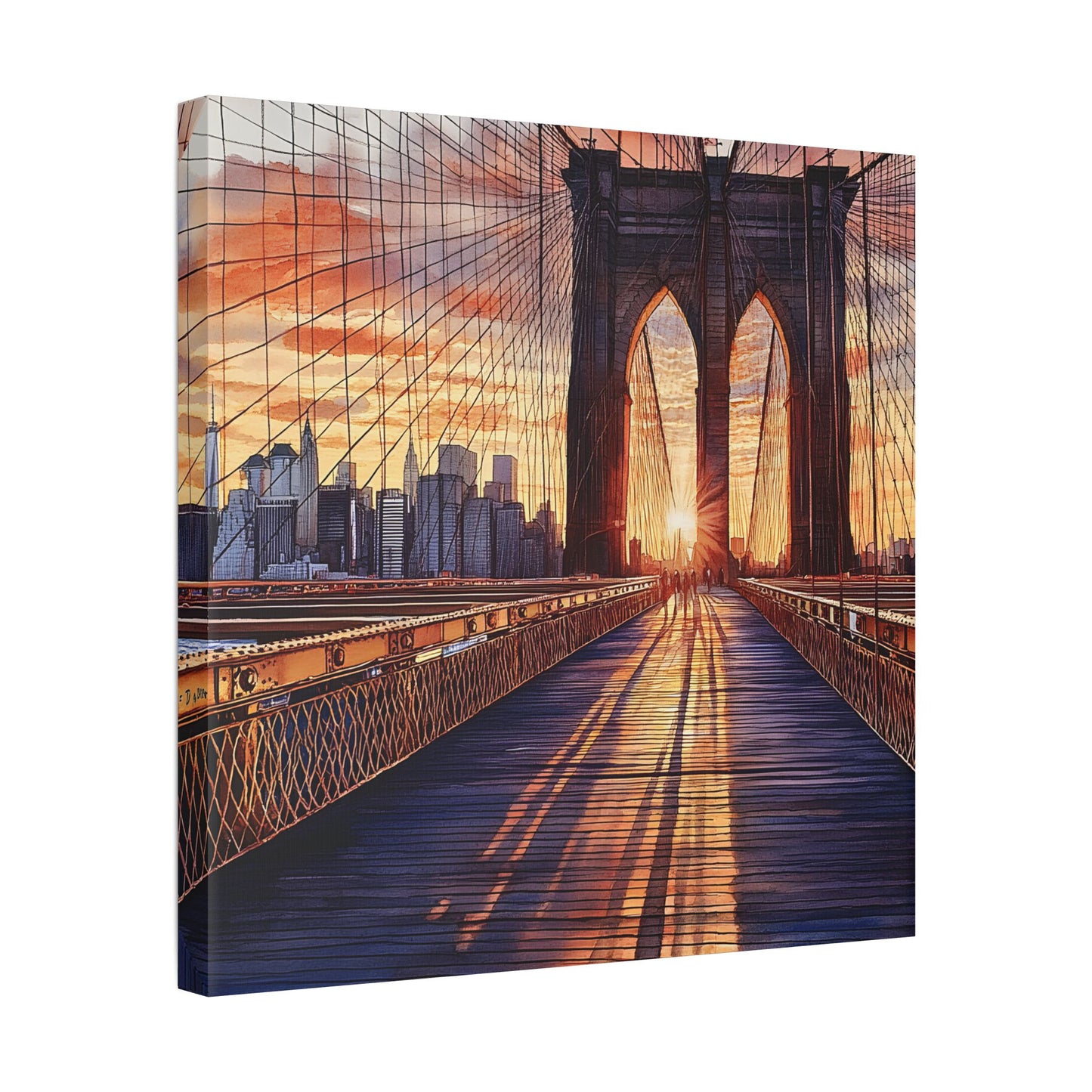 Brooklyn Bridge at Sunset Canvas