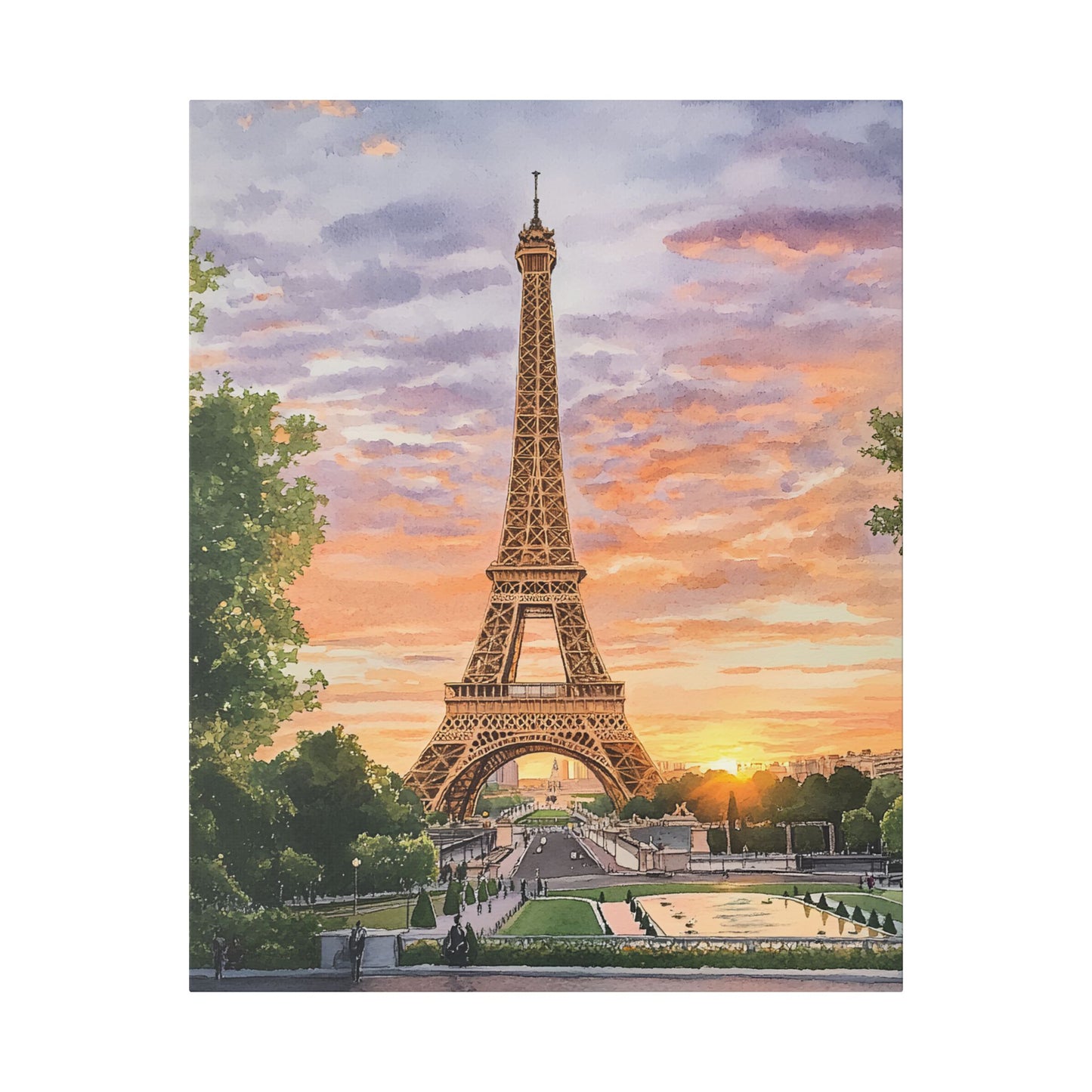 Eiffel Tower at Sunset Canvas