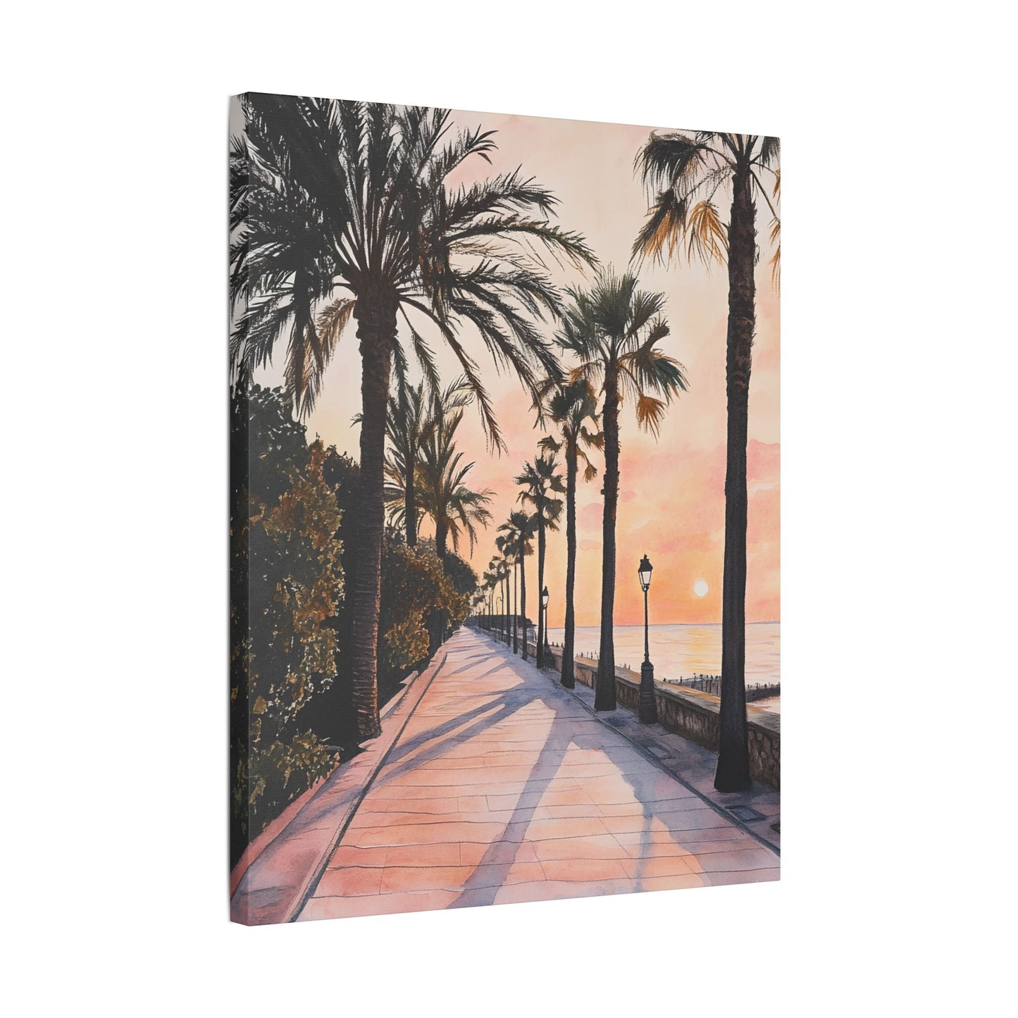 Marbella Promenade at Sunrise Canvas