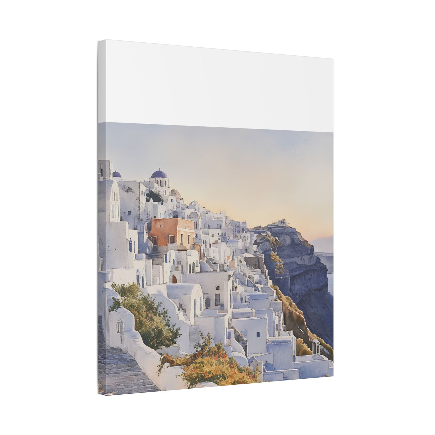 Fira Cliffside at Dawn Canvas