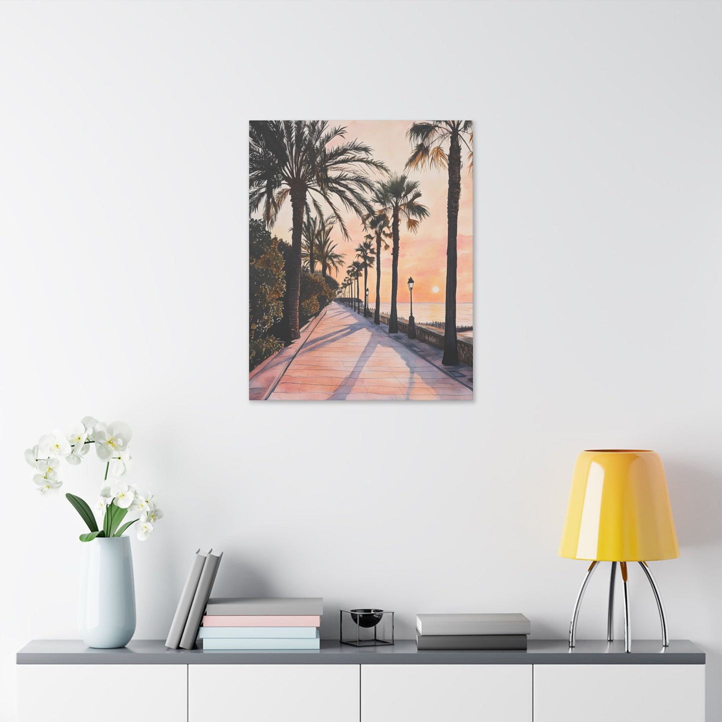 Marbella Promenade at Sunrise Canvas