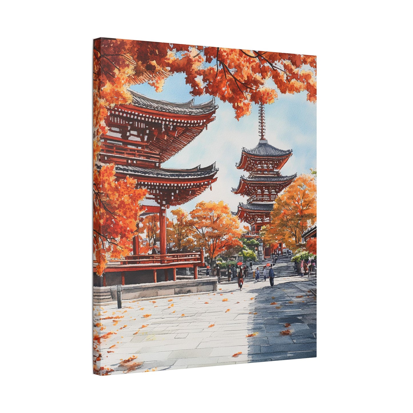 Asakusa Temple in Autumn Canvas