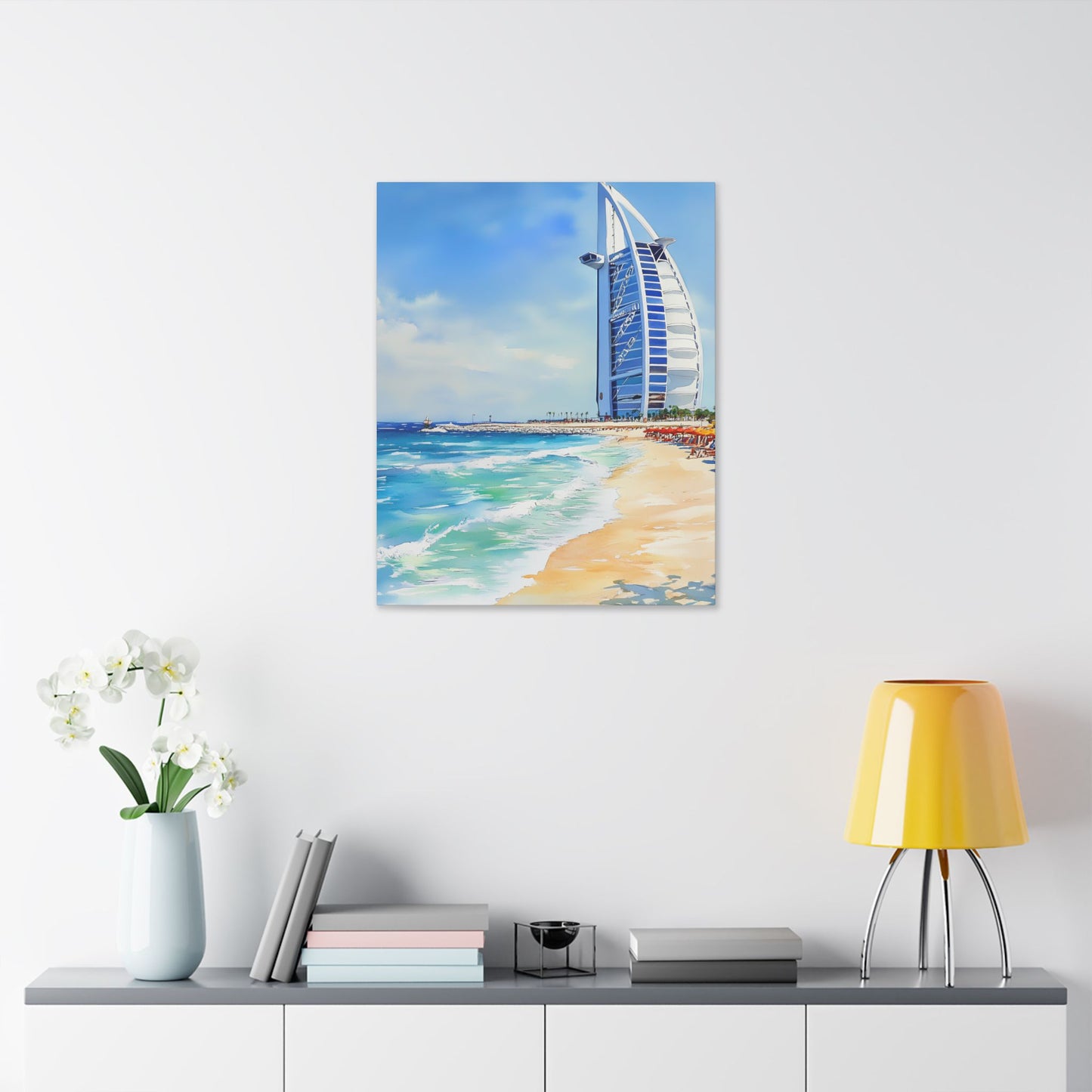 Burj Al Arab from the Beach Canvas