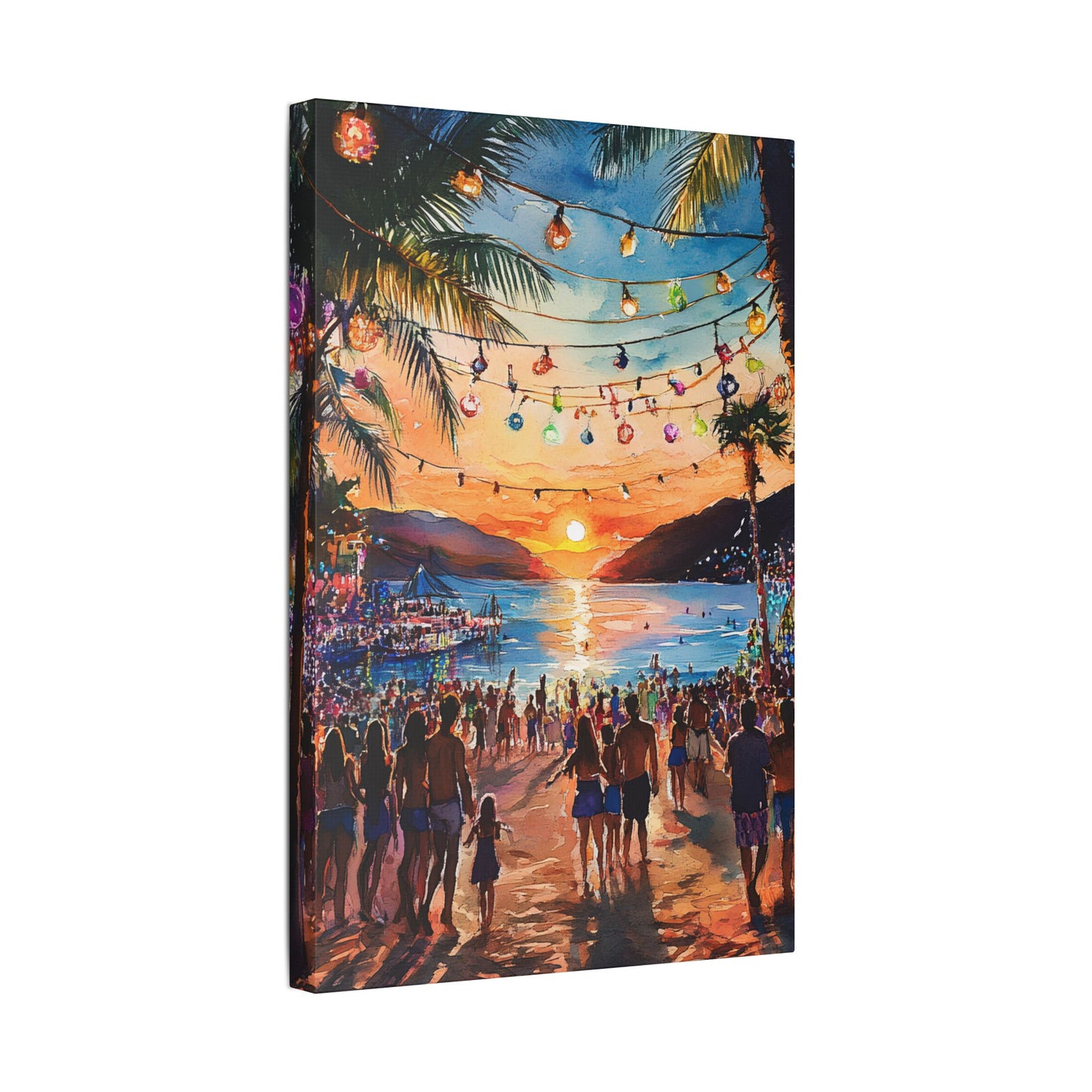 Ibiza Beach Party at Sunset Canvas