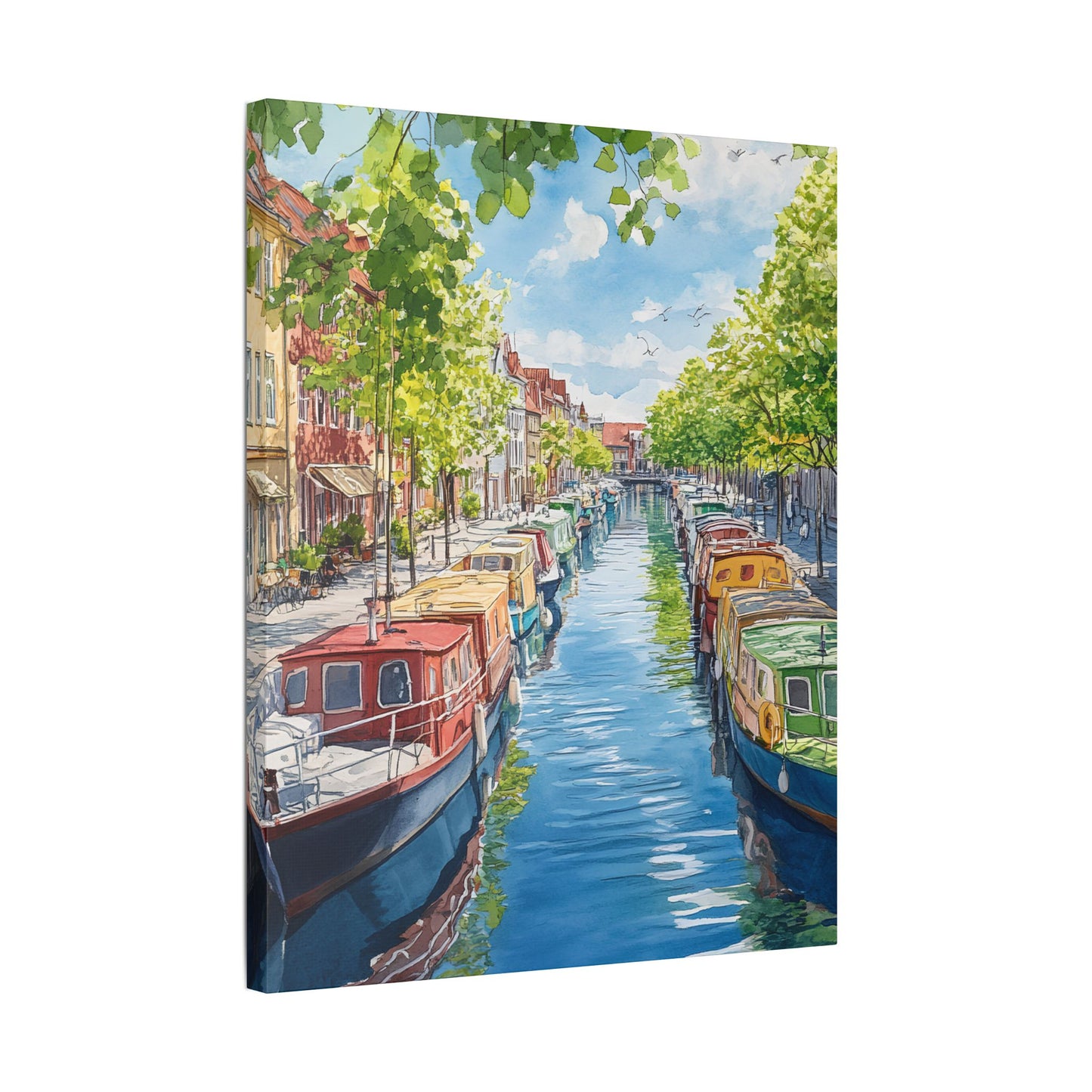 Christianshavn Canal in Spring Canvas